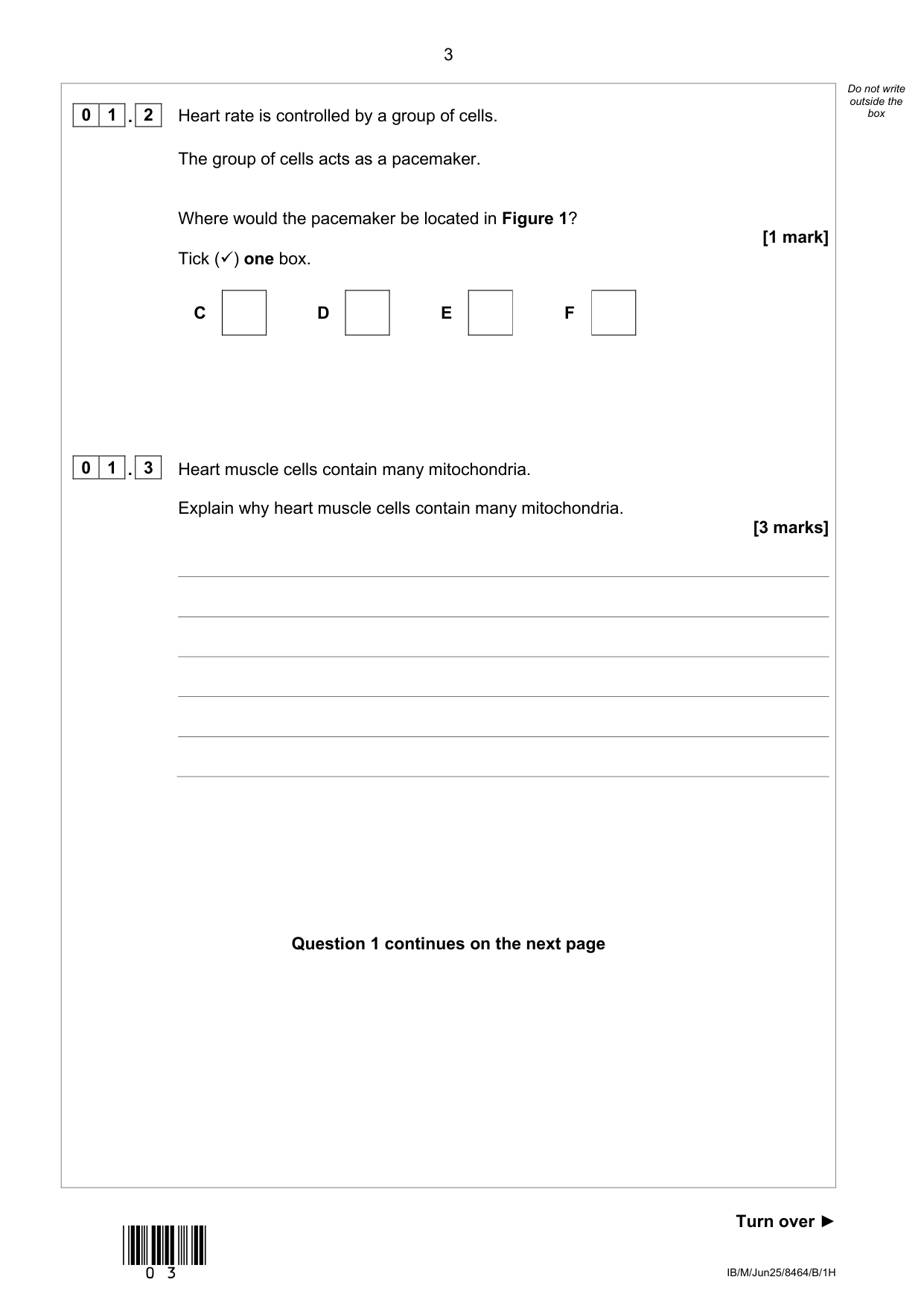 AQA GCSE Trilogy Biology 1H 2025 Question Paper PDF IMG-3