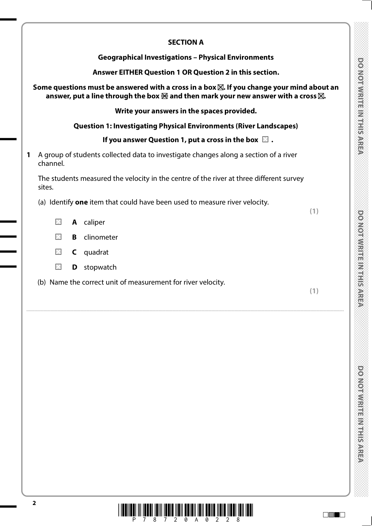Pearson Edexcel GCSE Geography A Paper 3 2025 Paper PDF