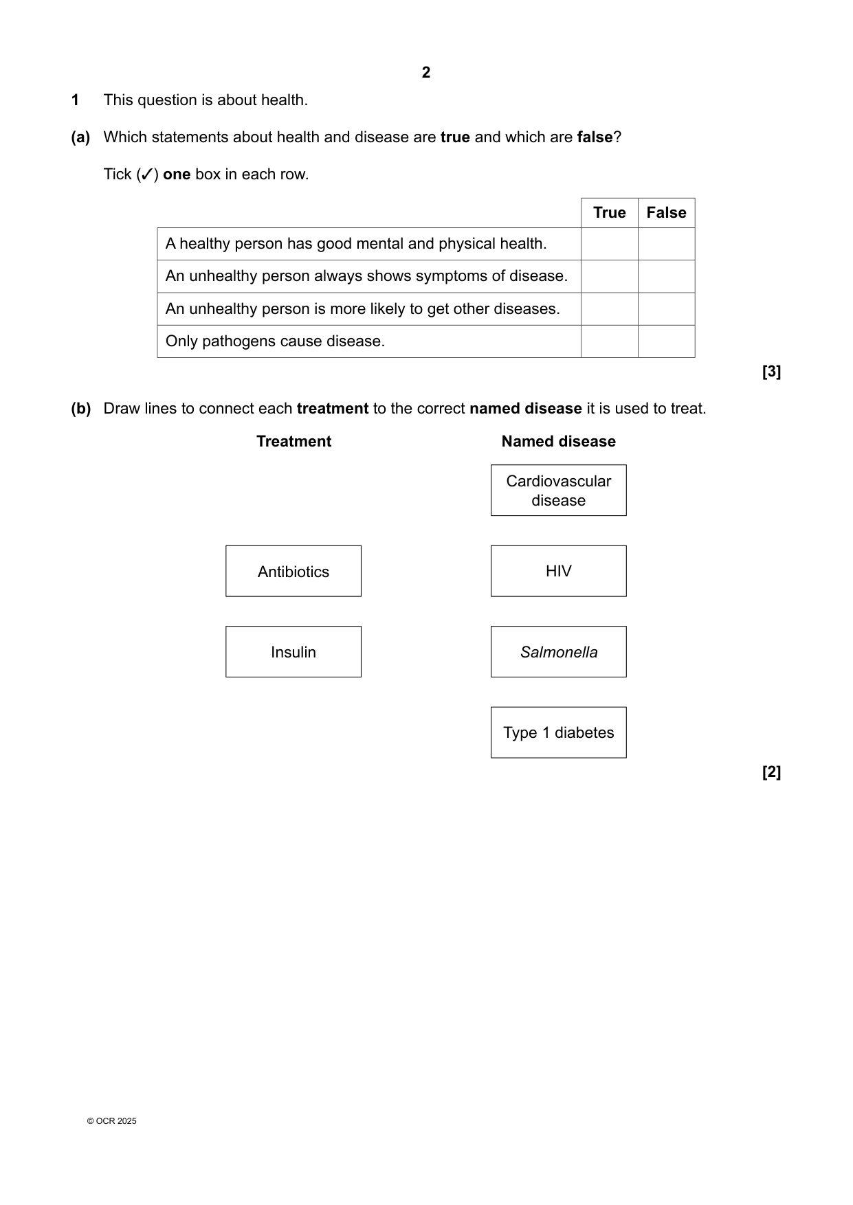OCR GCSE Biology B Paper 1 2025 Foundation Tier PDF