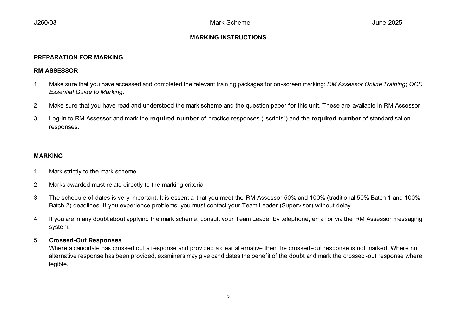 OCR GCSE Physics Foundation Tier Paper 3 2025 Mark Scheme IMG-3