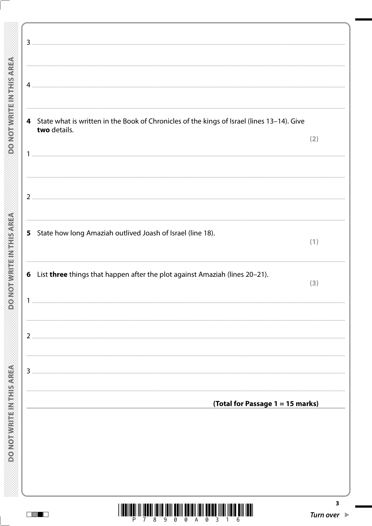 Pearson Edexcel GCSE Biblical Hebrew Paper 1 2025 QP IMG-3
