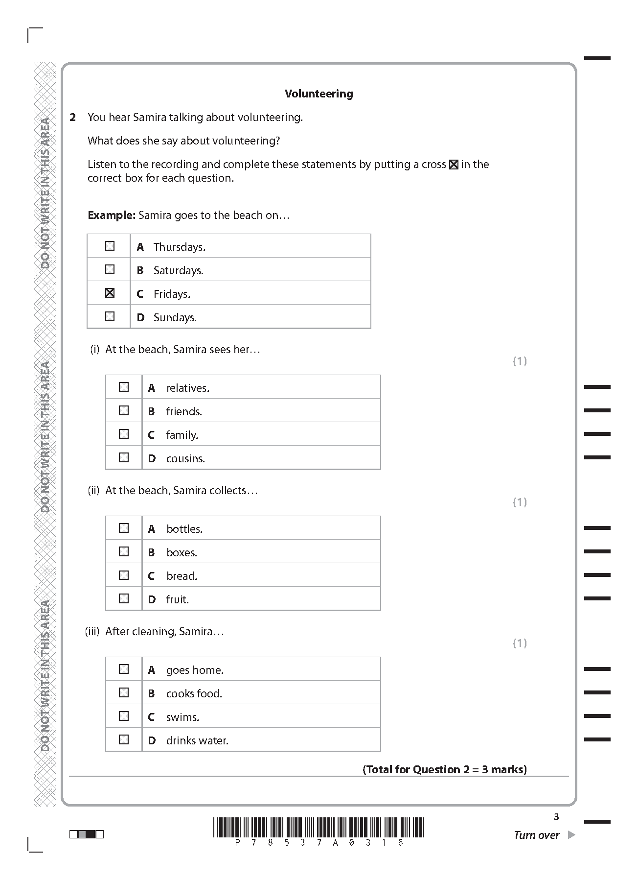 Pearson Edexcel GCSE Persian Paper 1F 2025 Question Paper IMG-1