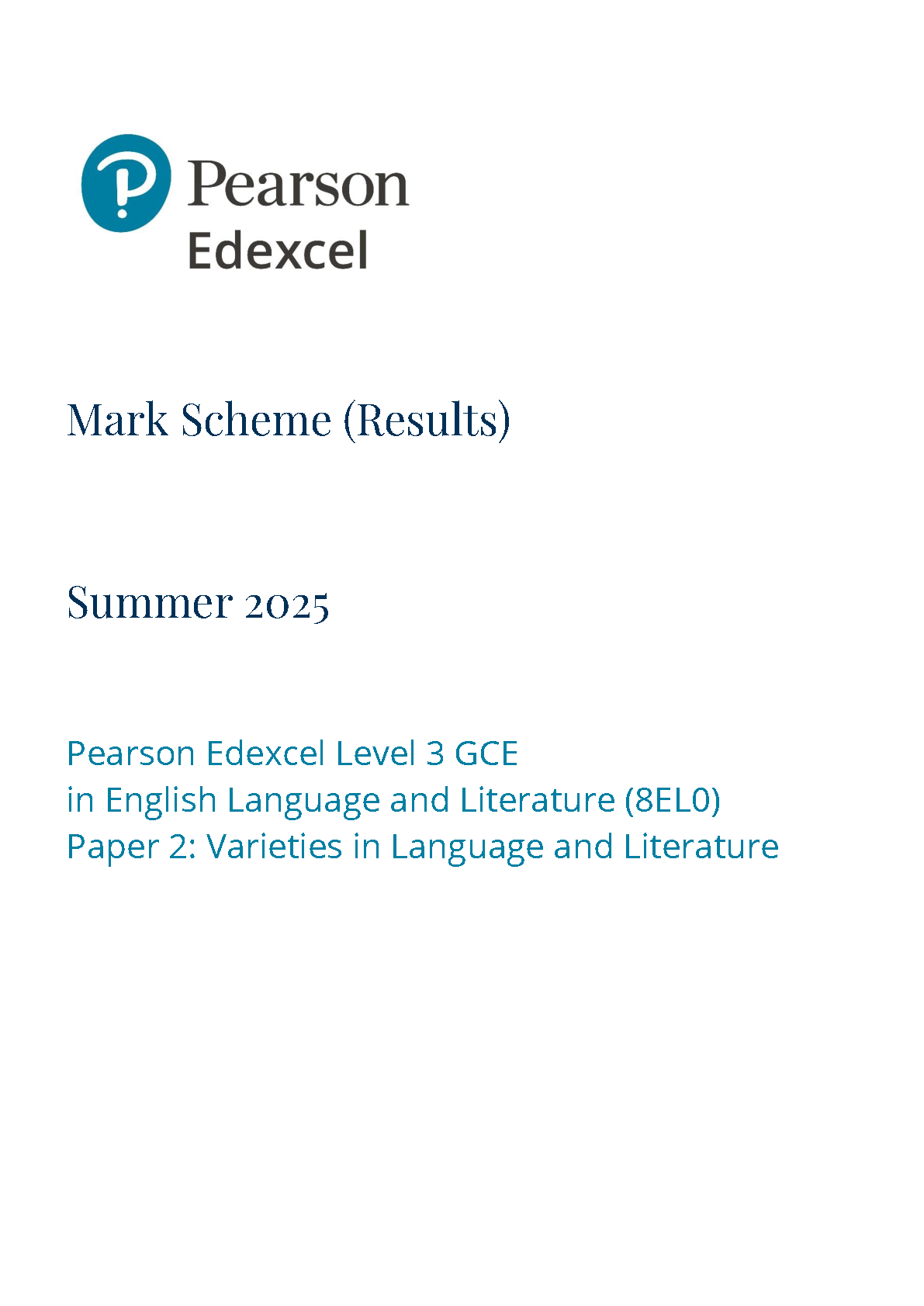 Pearson Edexcel AS Language and Literature 2025 Paper 2 MS IMG-1