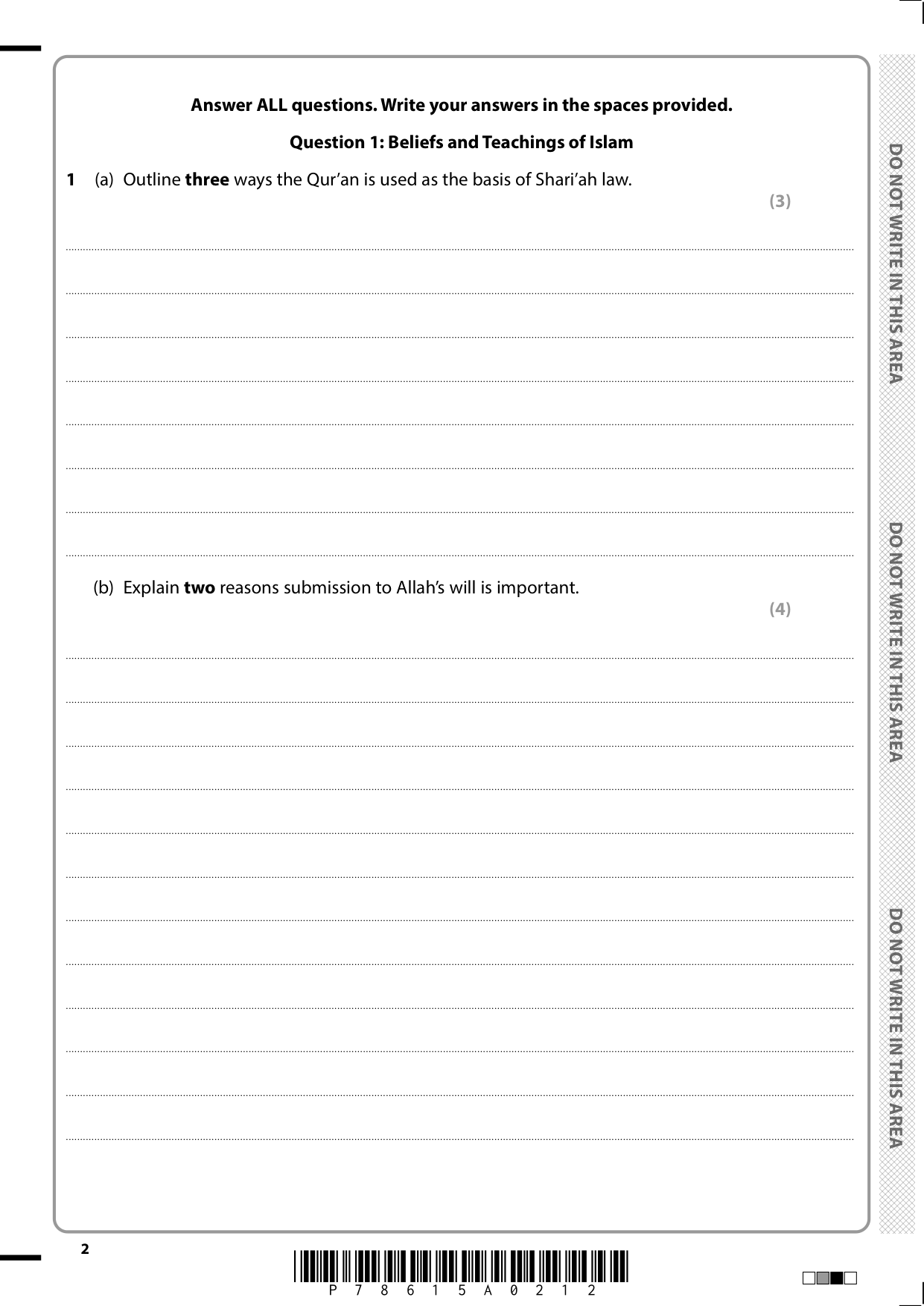 Pearson Edexcel GCSE Religious Studies Paper 4B 2025 QP