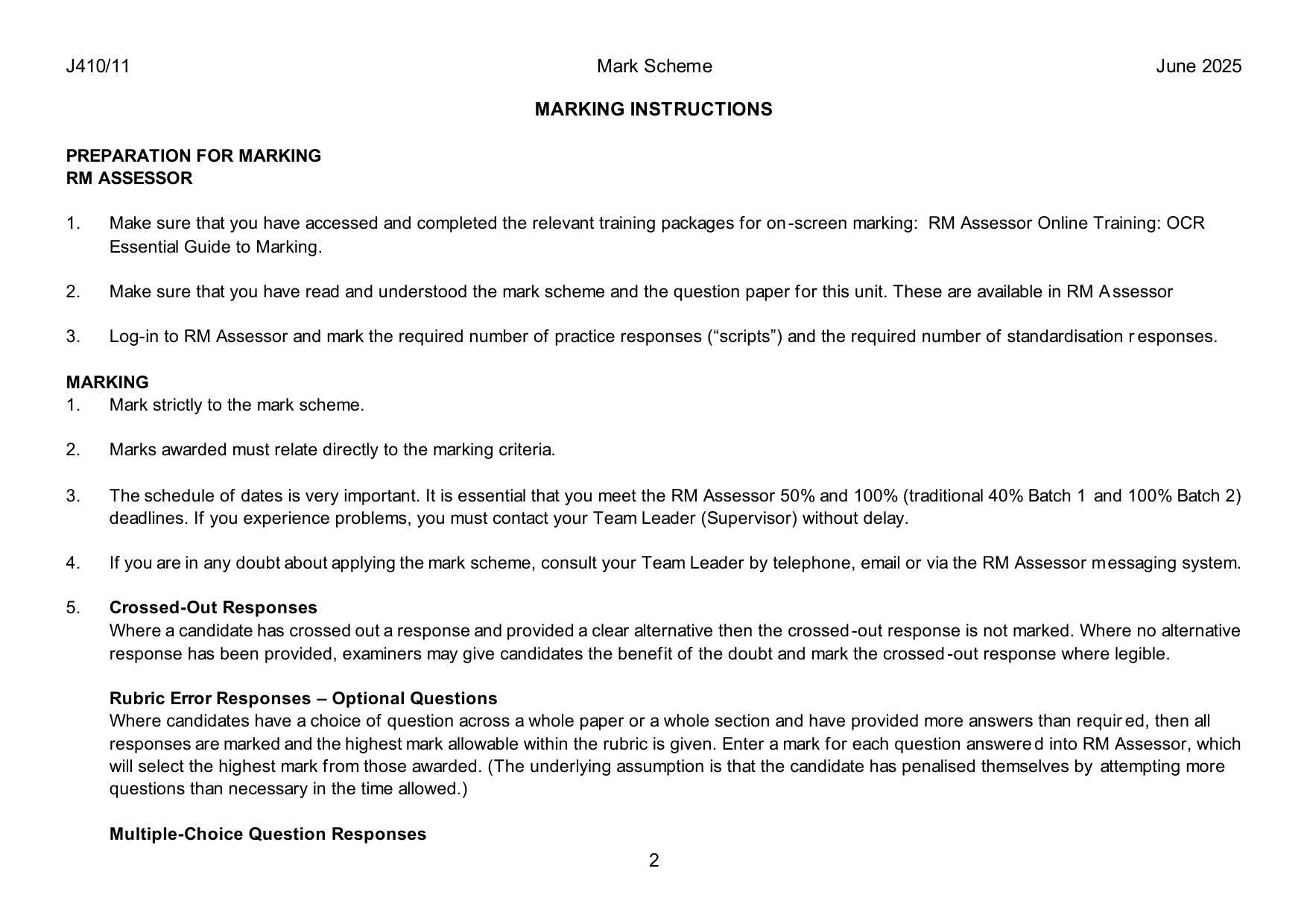 OCR GCSE History A Paper 11 2025 Mark Scheme PDF IMG-3