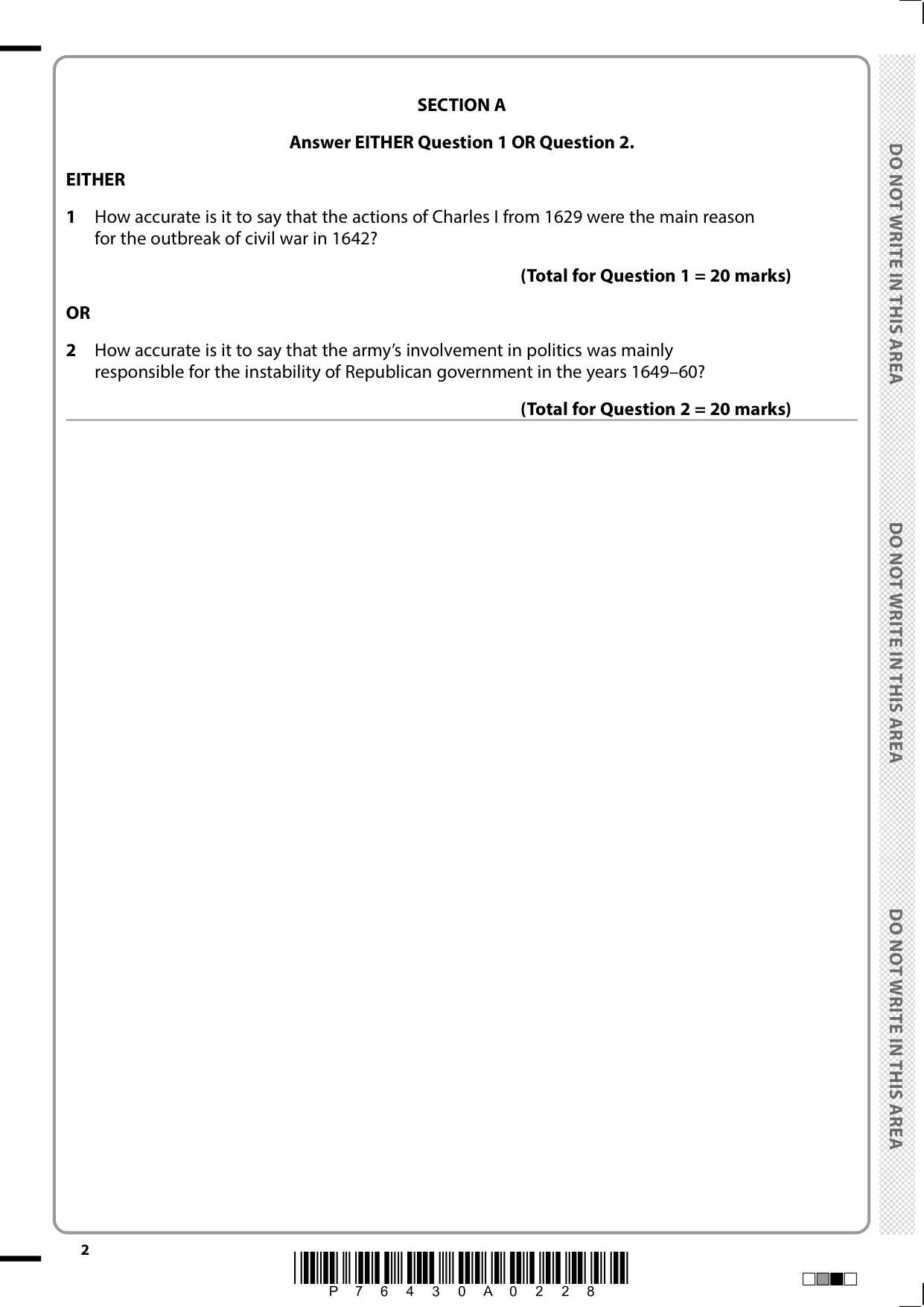 Pearson Edexcel A Level History Paper 1C 2025 Question Paper