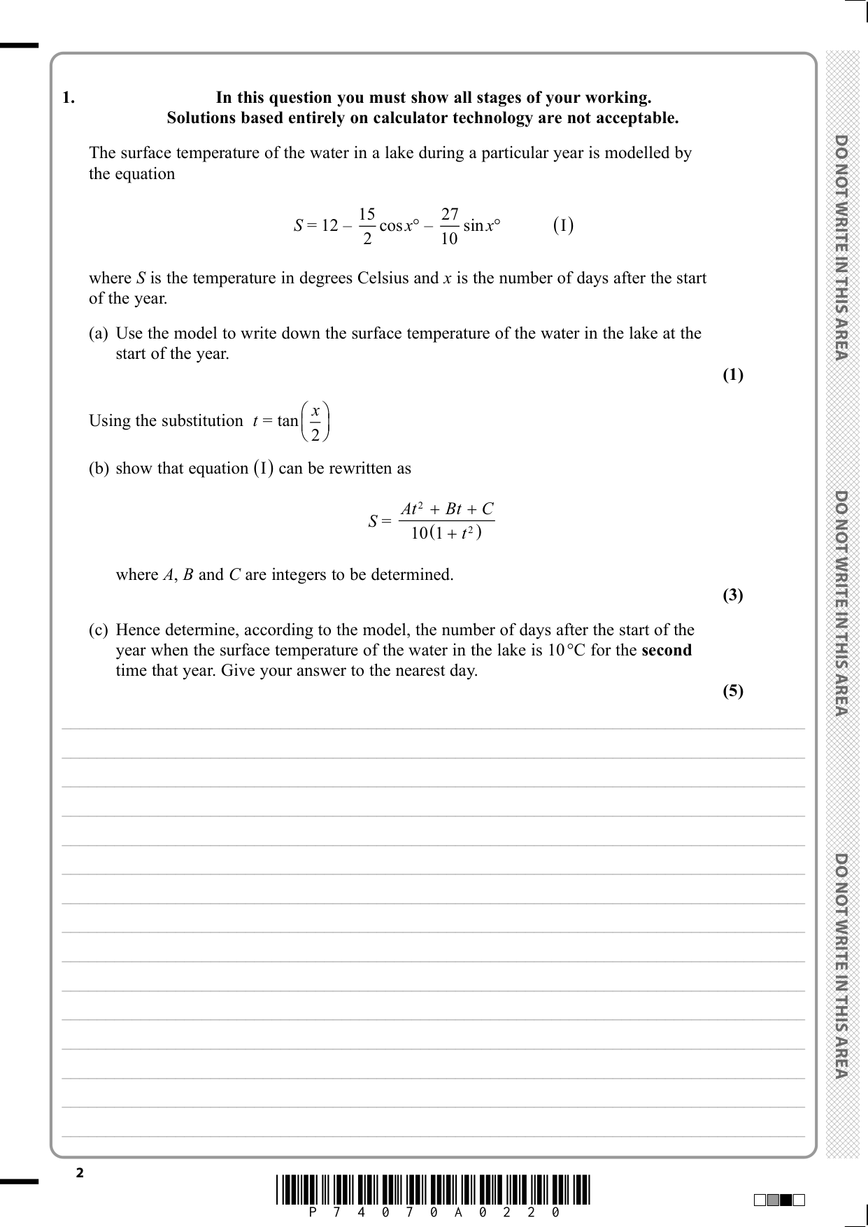 Pearson Edexcel AS Further Mathematics Paper 21 2025 QP