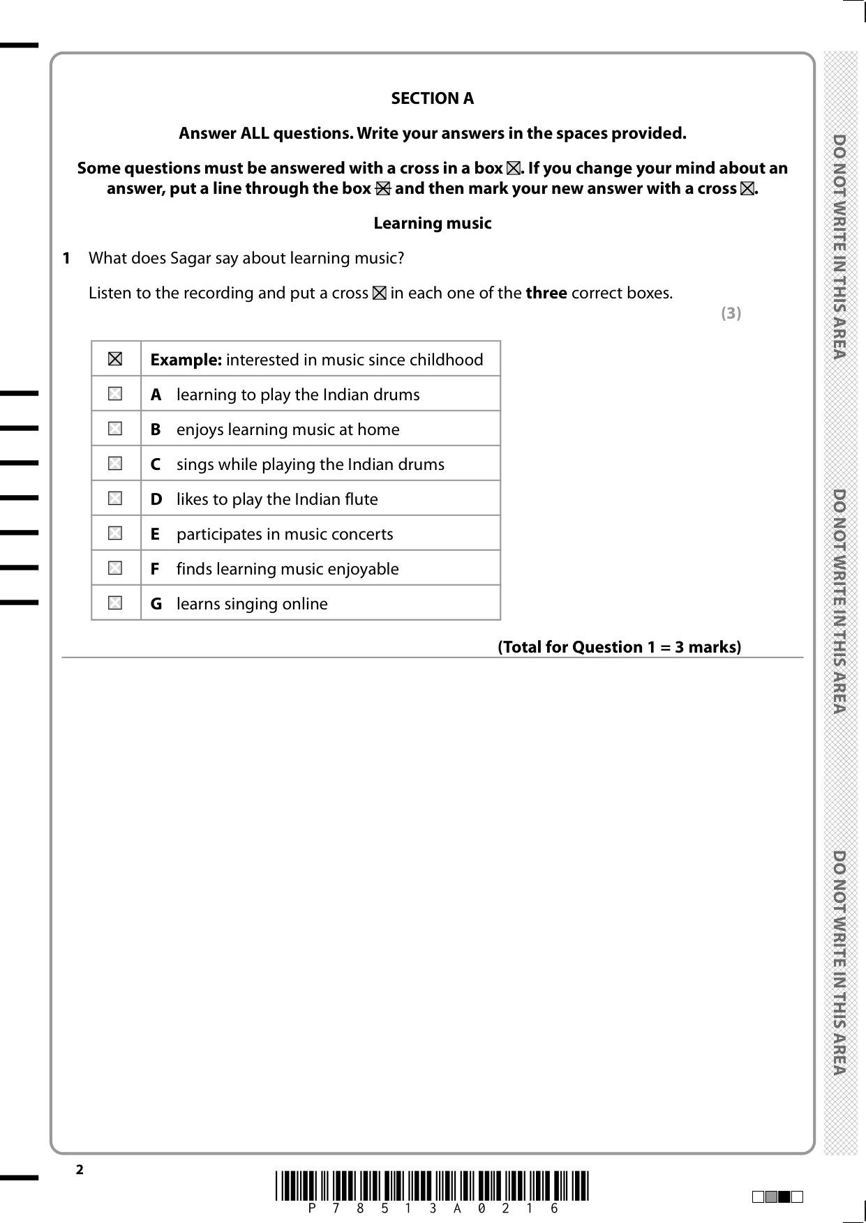Pearson Edexcel GCSE Gujarati Paper 1F 2025 Question Paper