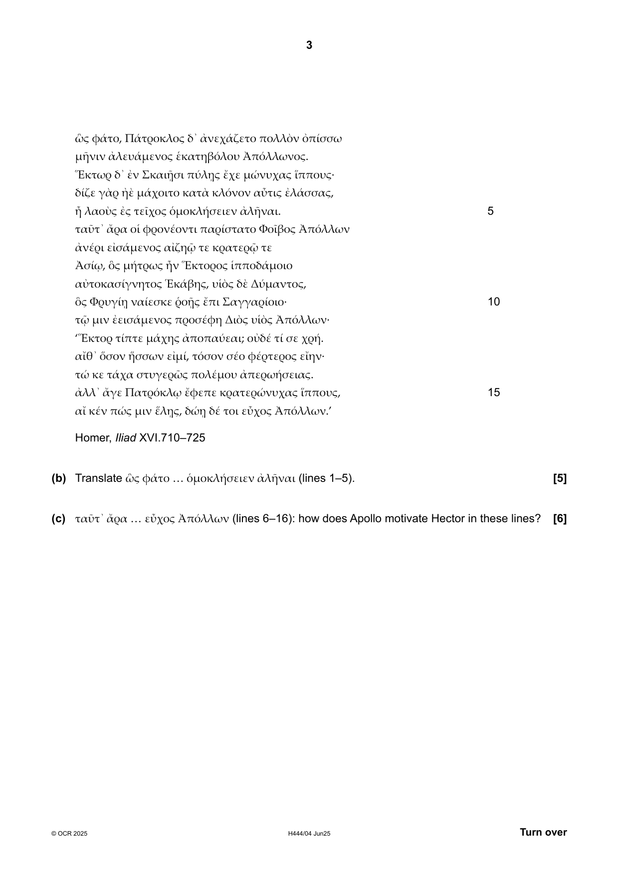 OCR A Level Classical Greek Paper 4 Question Paper IMG-3