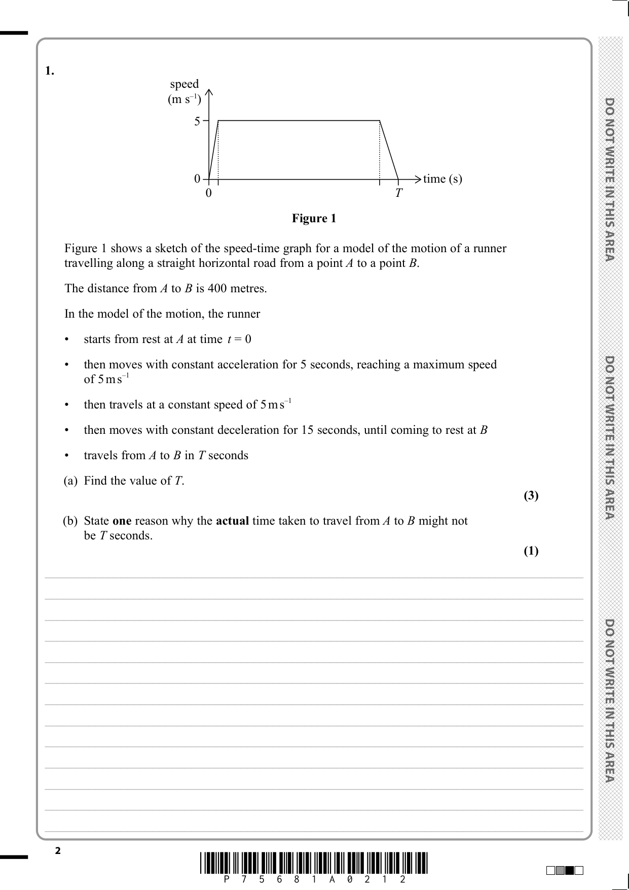 Pearson Edexcel AS Mathematics Paper 22 2025 Question Paper