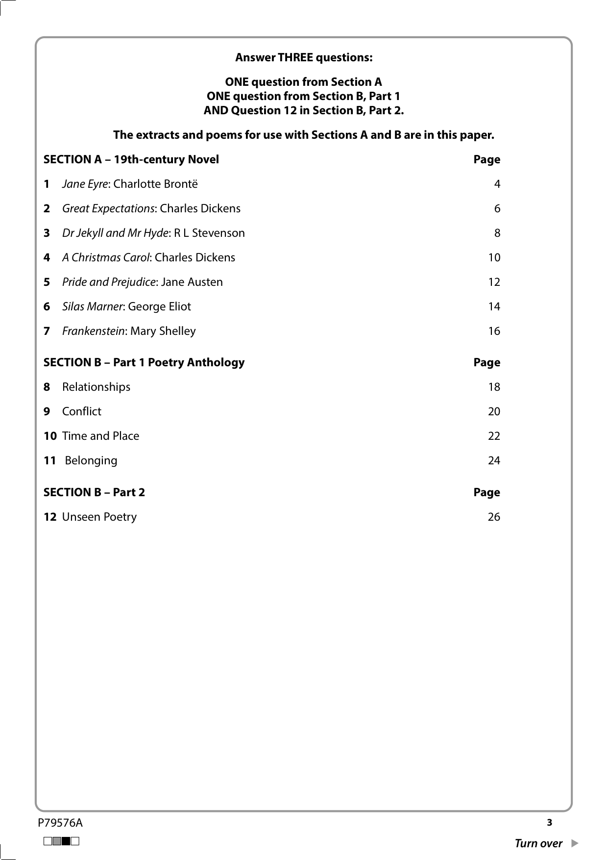 Pearson Edexcel GCSE English Literature Paper 2 2025 QP IMG-3