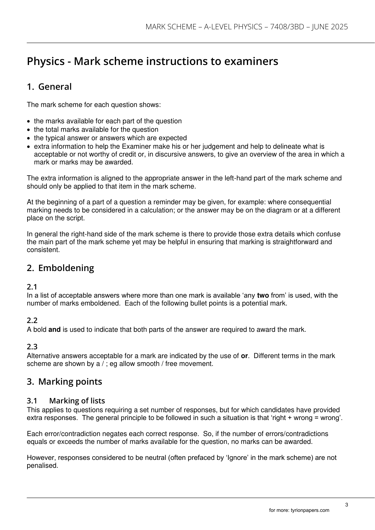 AQA A Level Physics Paper 3BD 2025 Mark Scheme IMG-3