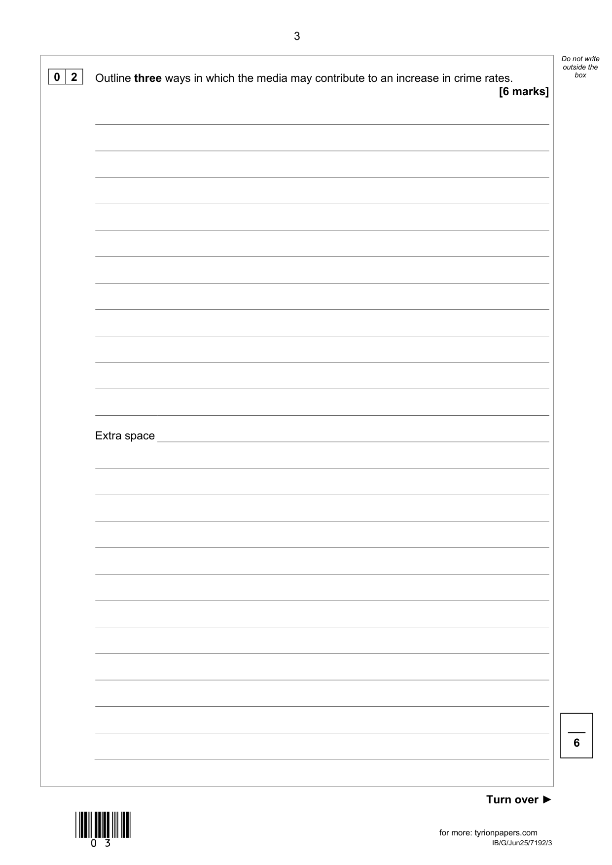AQA A Level Sociology Paper 3 2025 Question Paper IMG-3