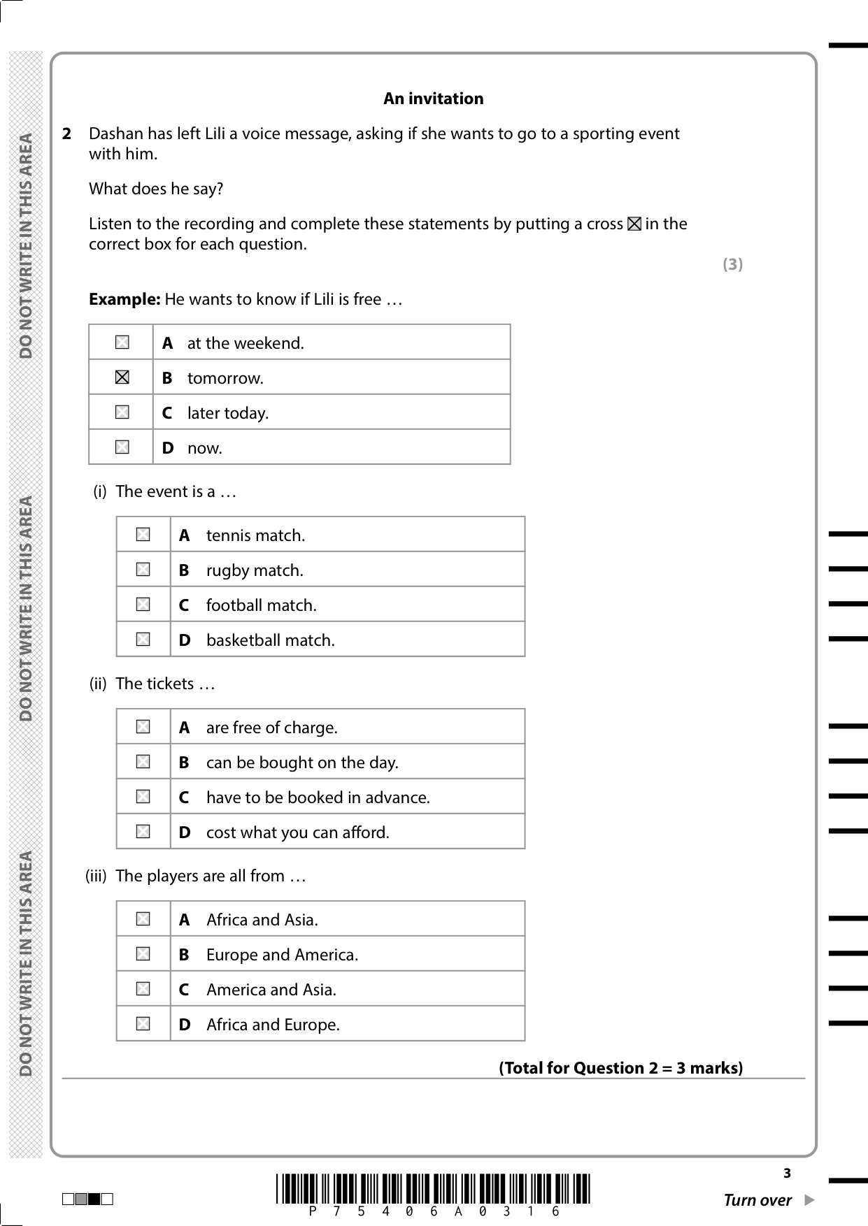 Pearson  Edexcel GCSE Chinese Paper 1f 2025 question paper IMG-3