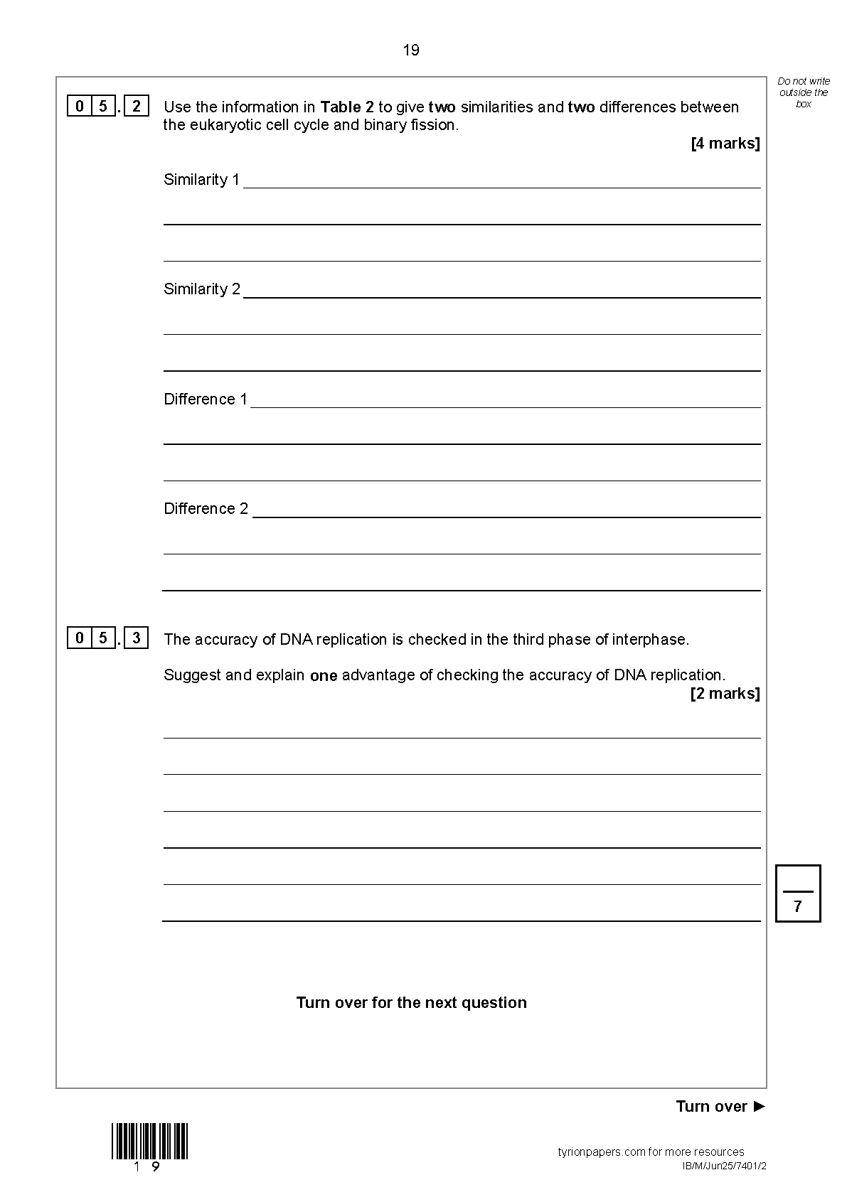 AQA AS Biology Paper 2 2025 Question Paper PDF IMG-1