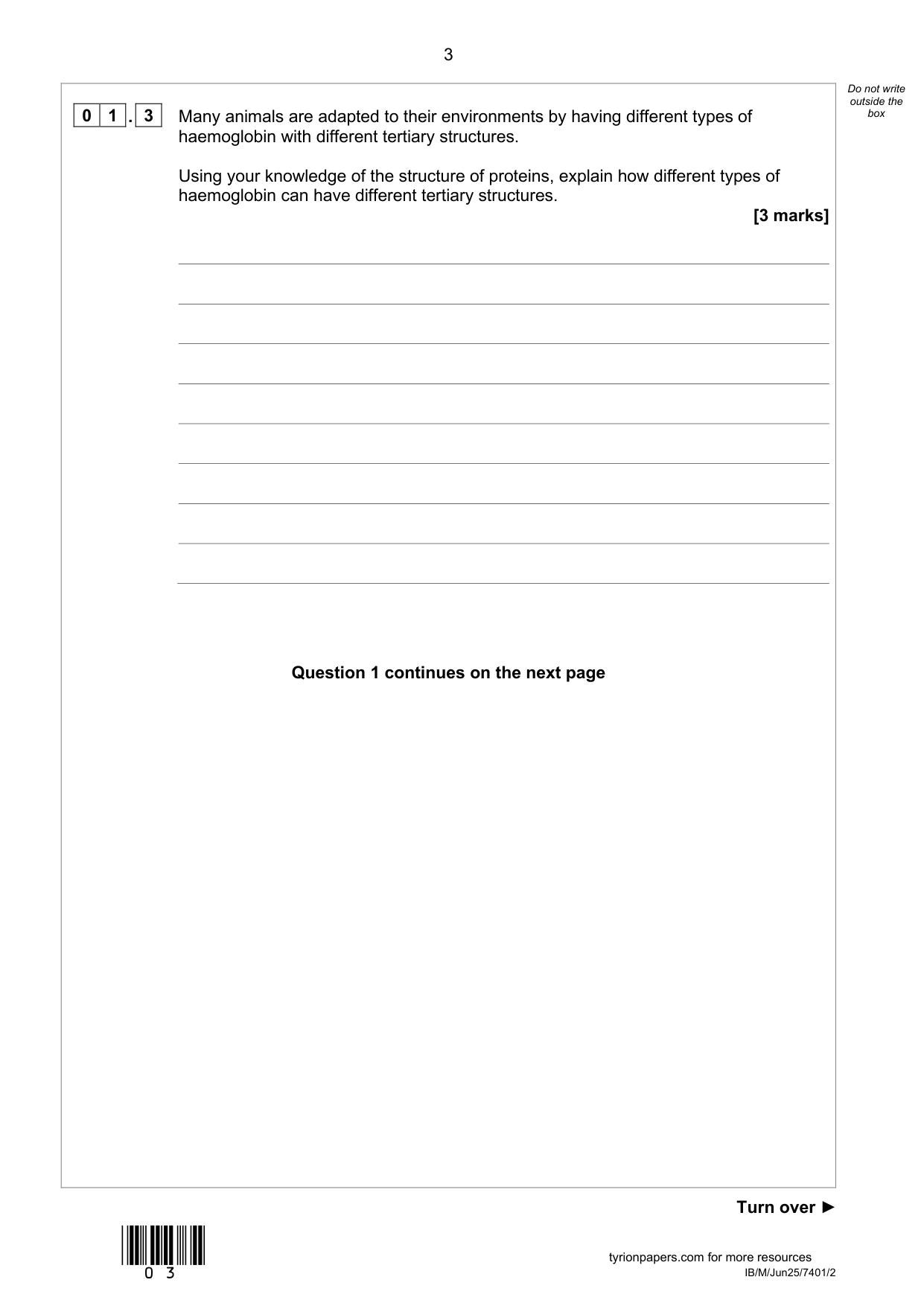 AQA AS Biology Paper 2 2025 Question Paper PDF IMG-3