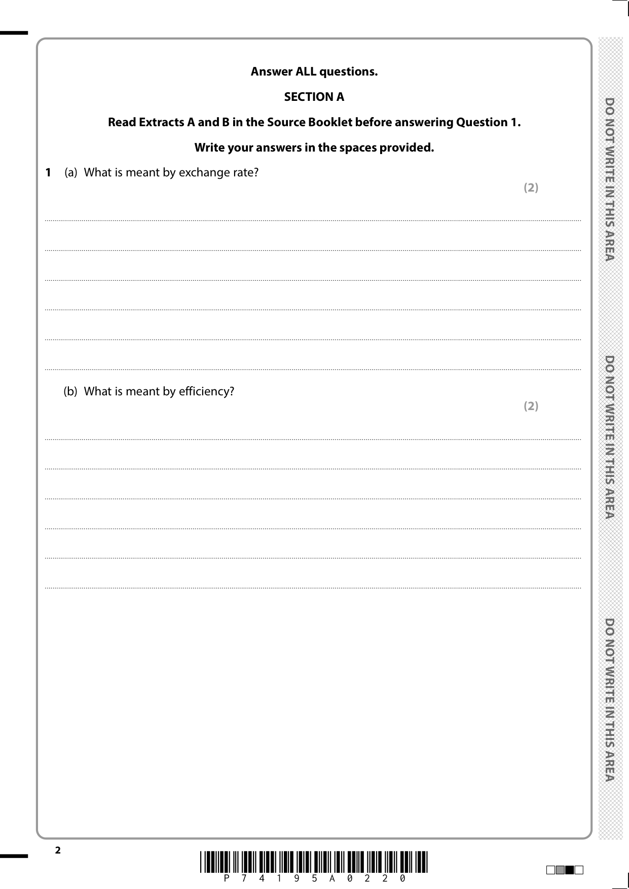 Pearson Edexcel AS Business Paper 2 2025 Question Paper