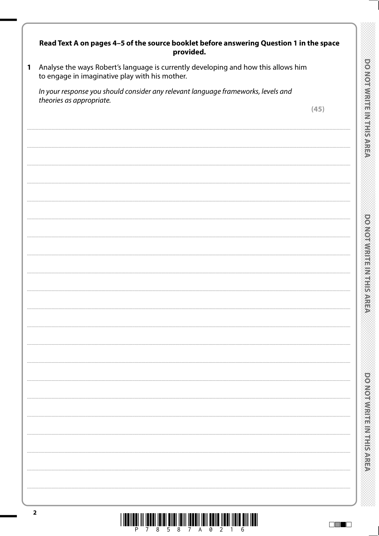 Pearson Edexcel A Level English Language Paper 2 2025 QP