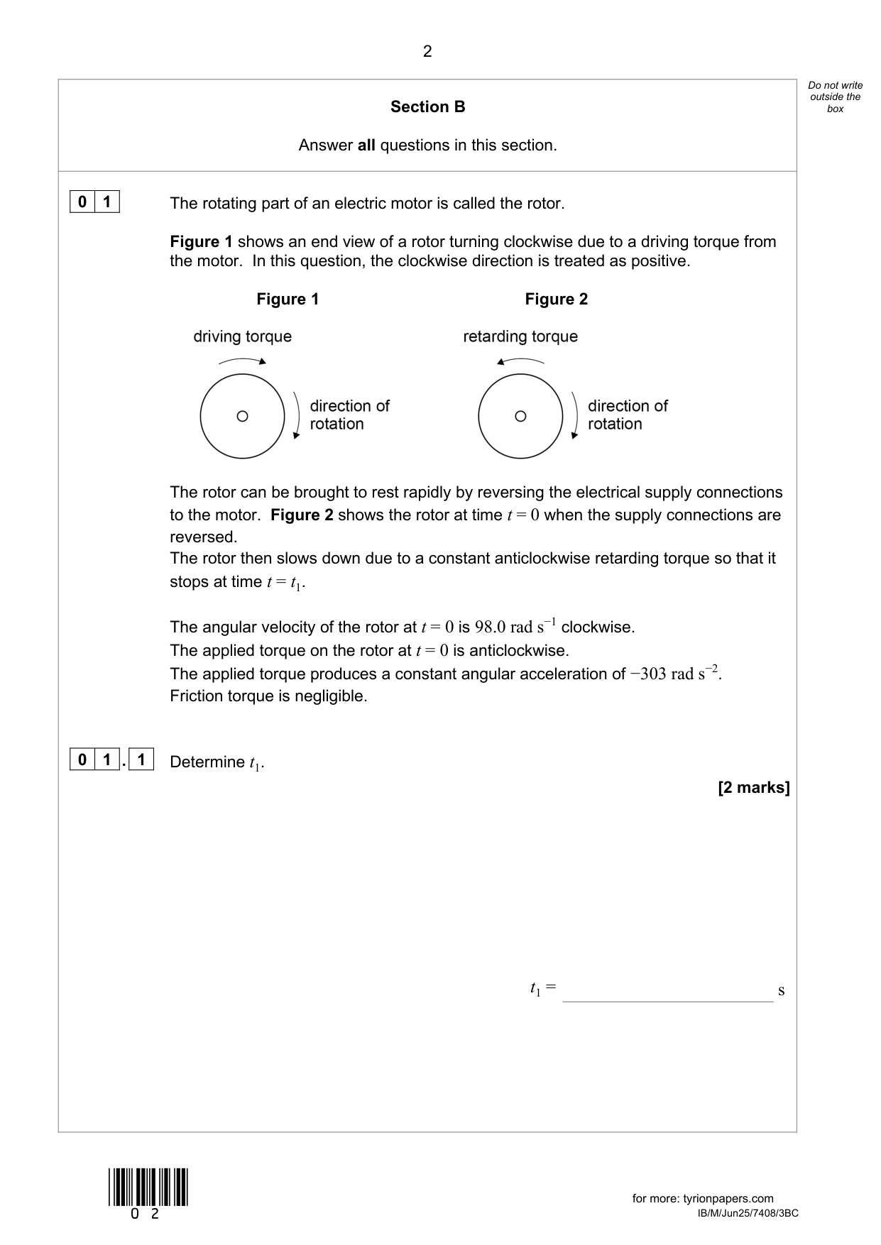 AQA A Level Physics Paper 3BC 2025 Question Paper