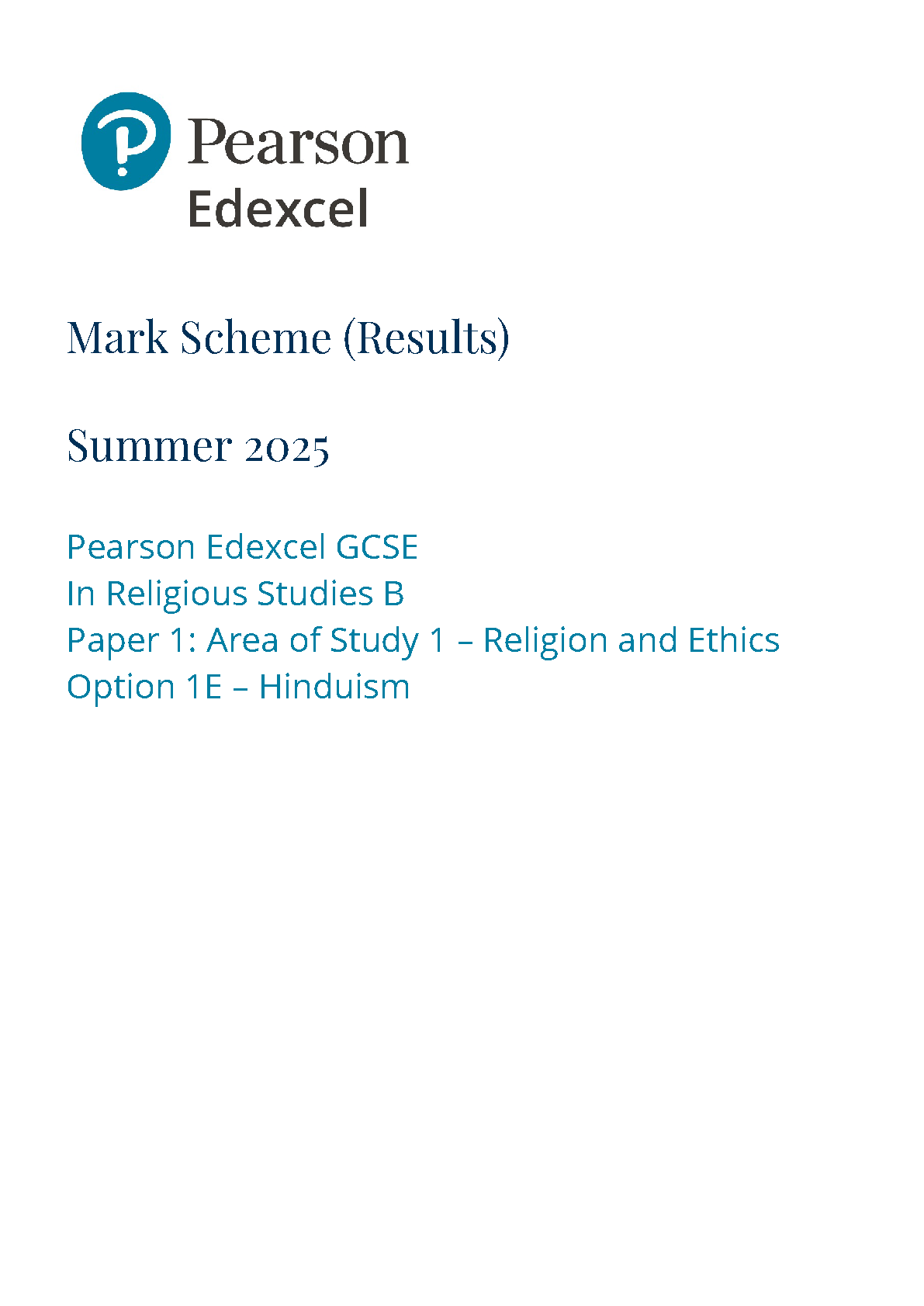 Pearson Edexcel GCSE Religious Studies B Paper 1 2025 MS IMG-1