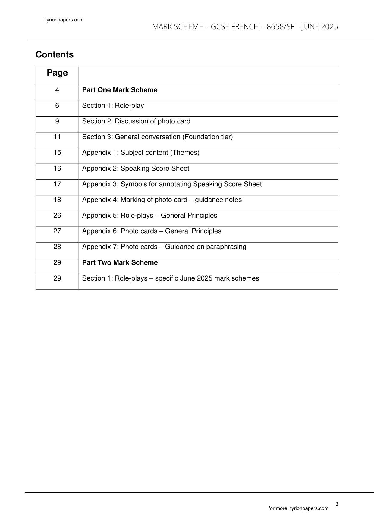 AQA GCSE French Paper 2F 2025 Mark Scheme IMG-3