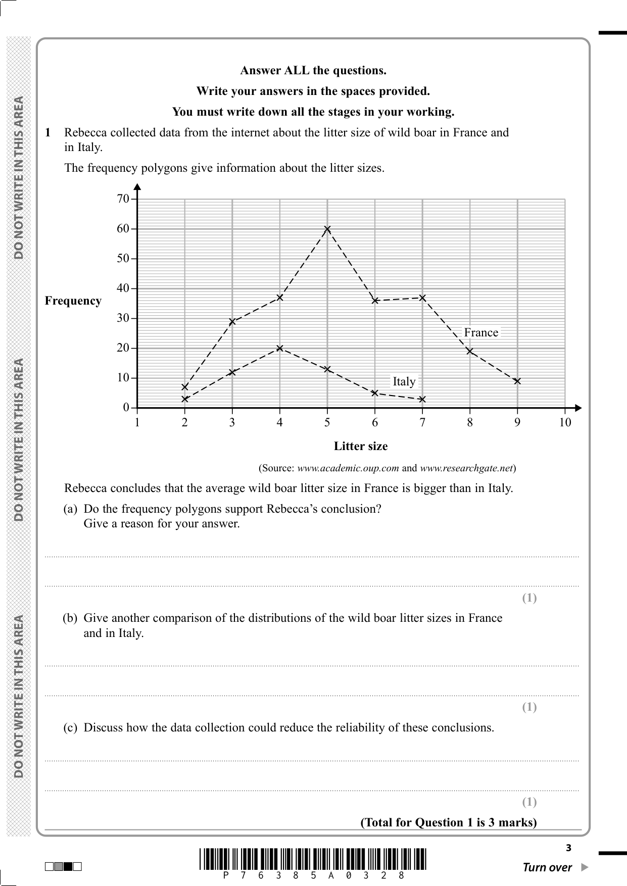 Pearson Edexcel GCSE Statistics Paper 1H 2025 Question Paper IMG-3