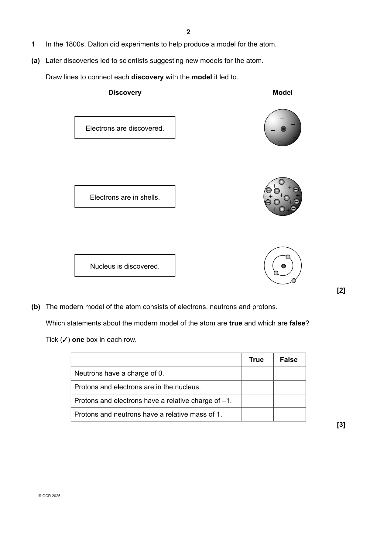 OCR GCSE Combined Science B Chemistry Paper 6 2025 QP