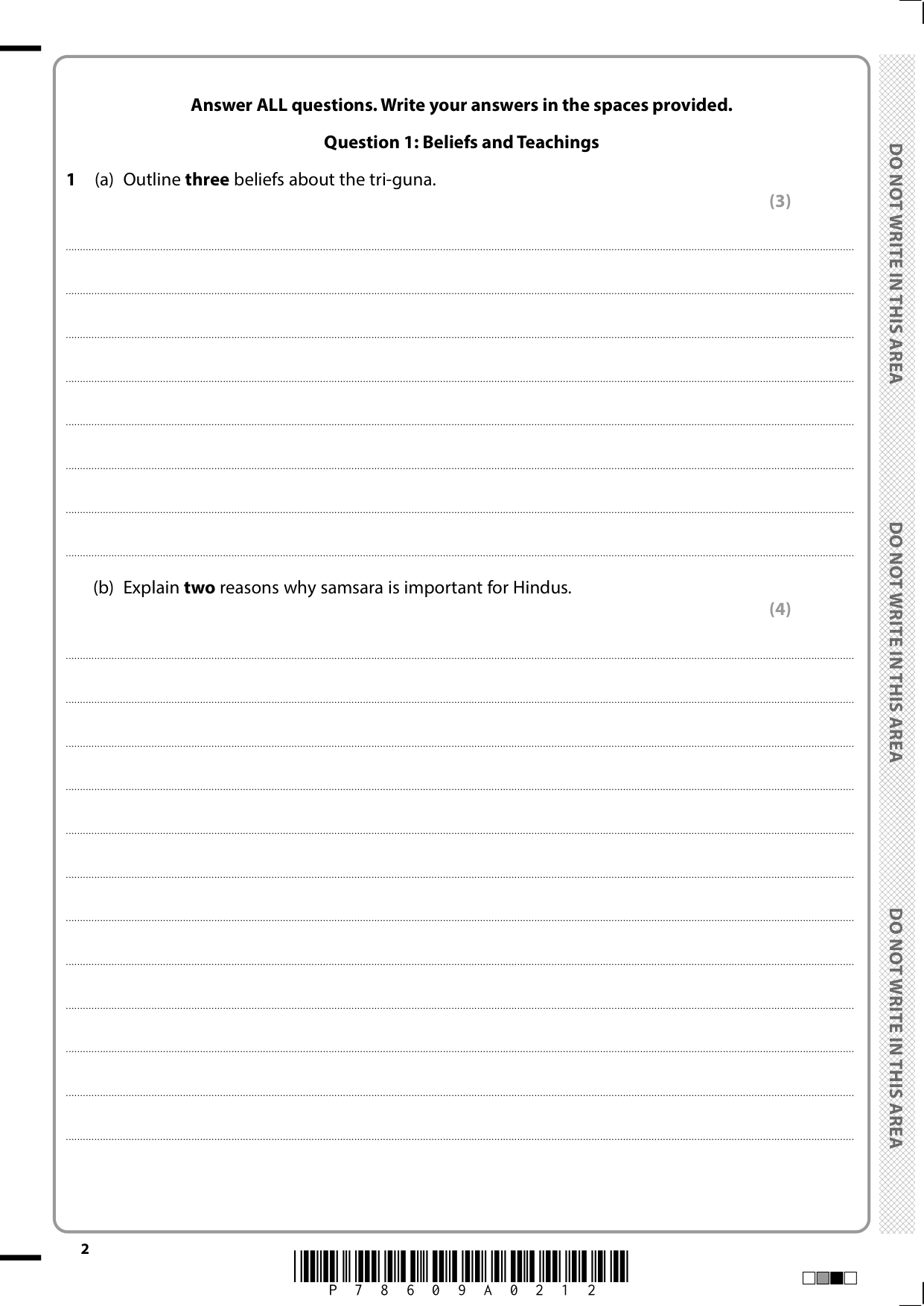 Pearson Edexcel GCSE Religious Studies Paper 2E 2025 QP