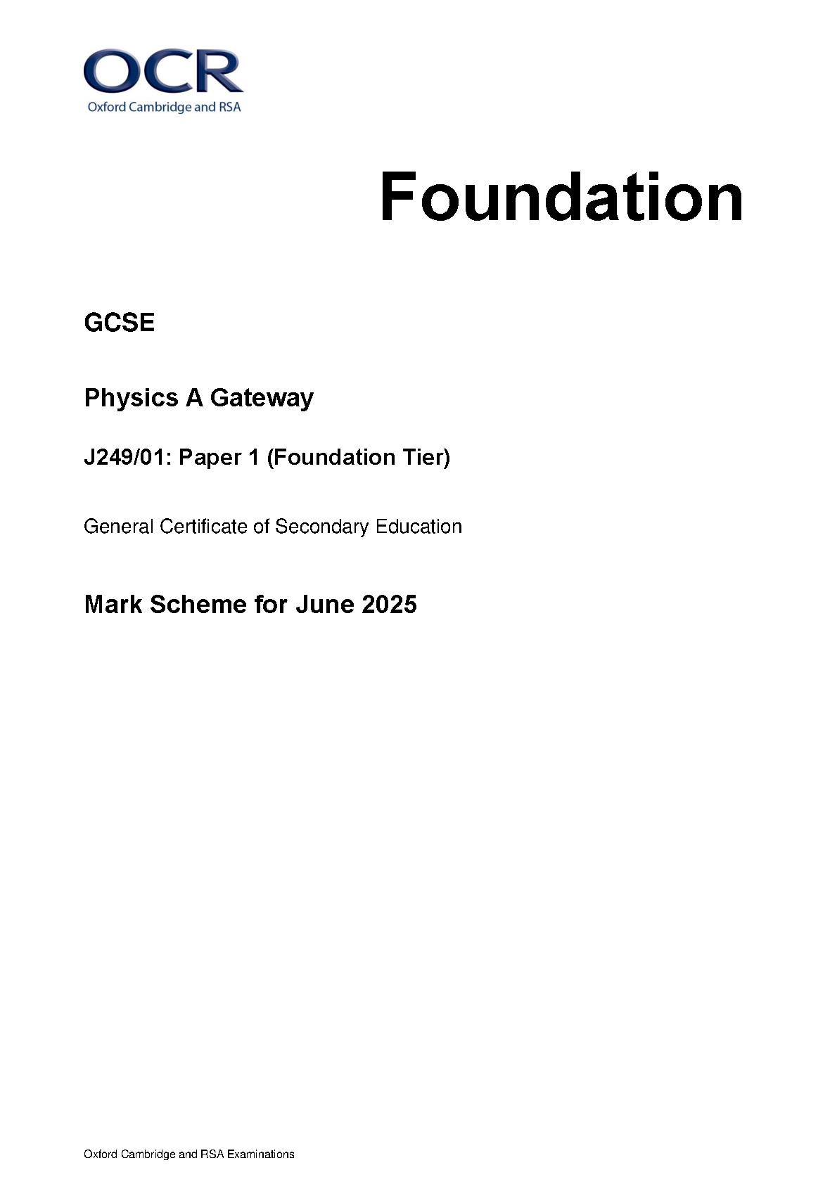 OCR GCSE Physics Paper 1 2025 Mark Scheme IMG-1