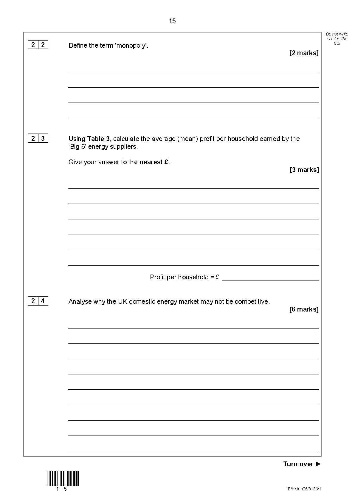 AQA GCSE Economics Paper 1 2025 QP PDF IMG-1