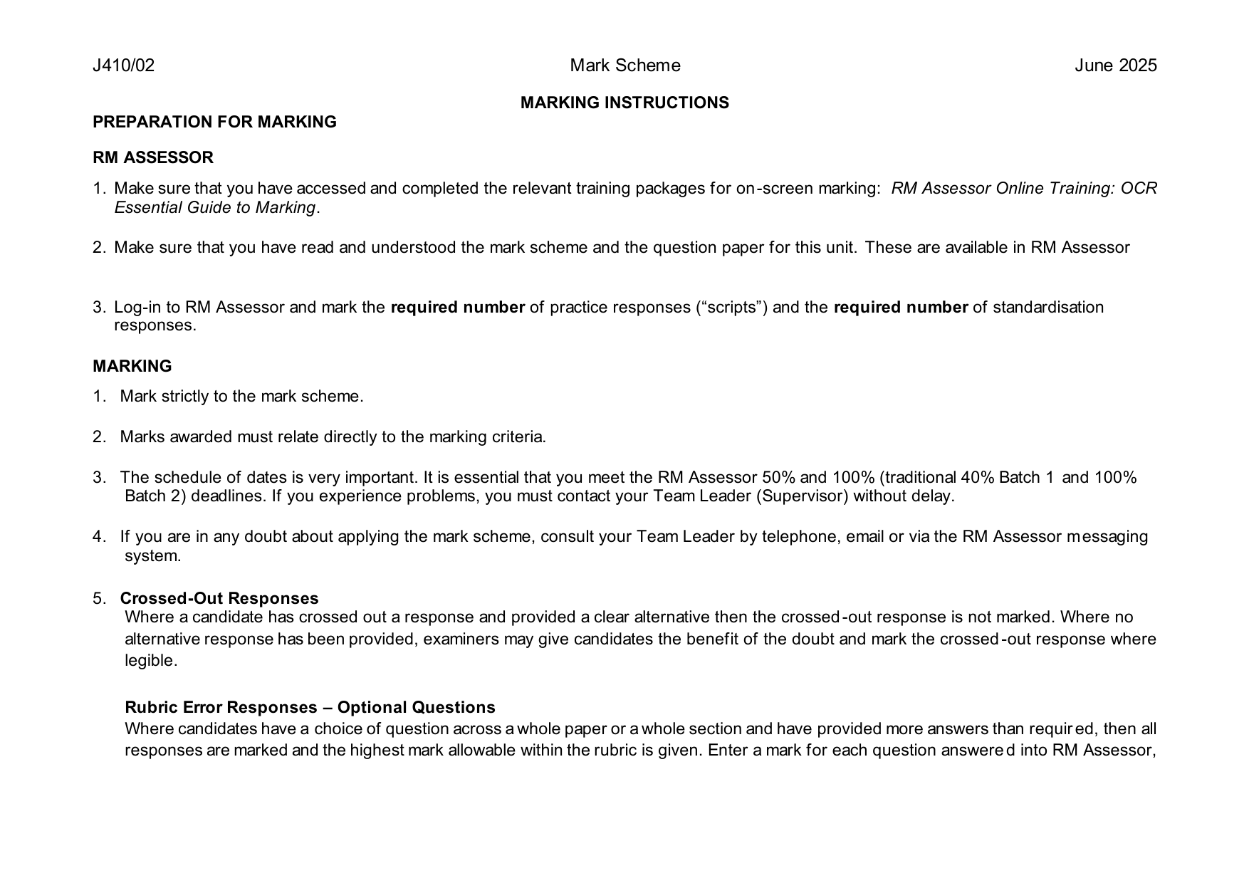 OCR GCSE History A Paper 2 2025 Mark Scheme IMG-3