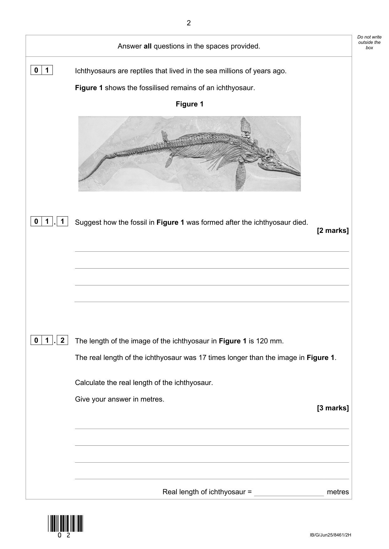 AQA GCSE Biology Paper 2 2025 Question Paper