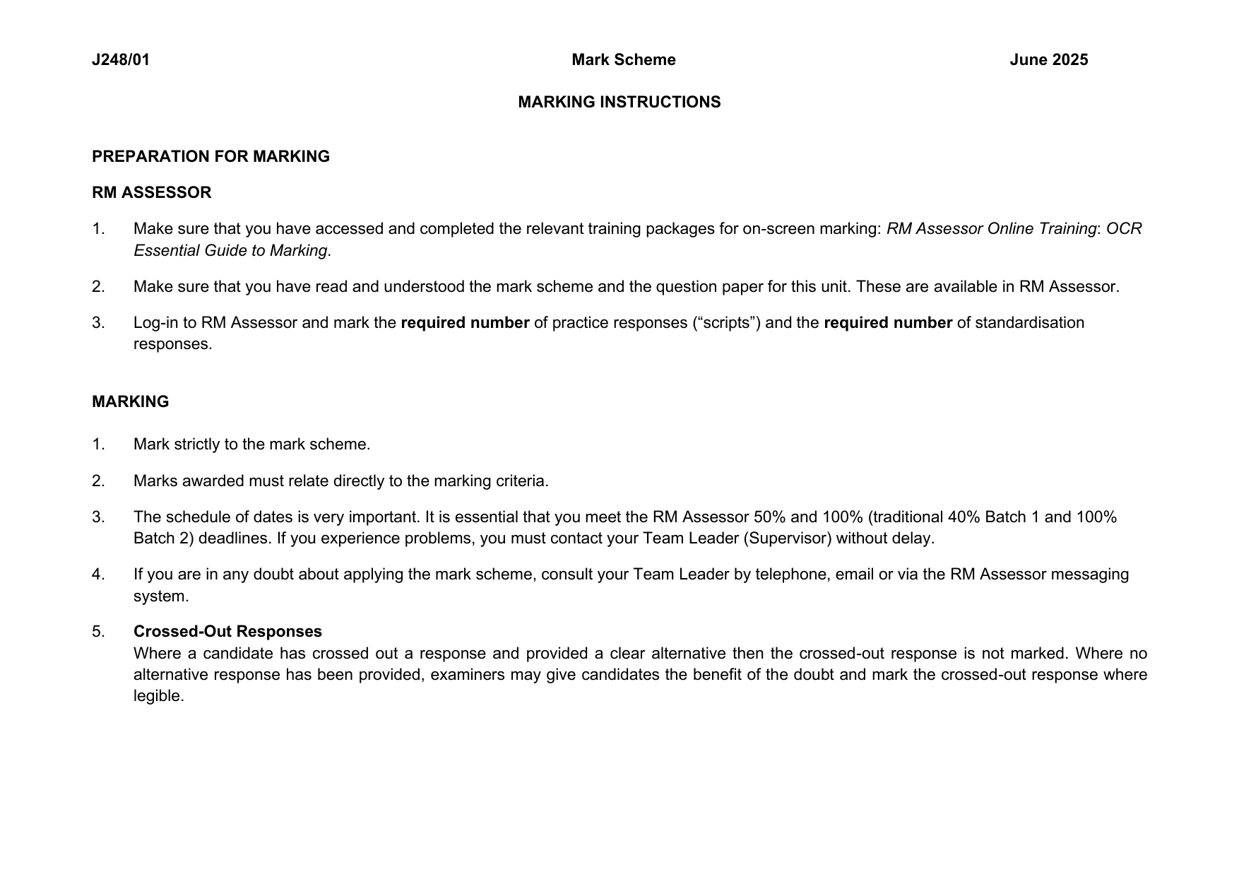 OCR GCSE Chemistry Paper 1 2025 Mark Scheme IMG-3