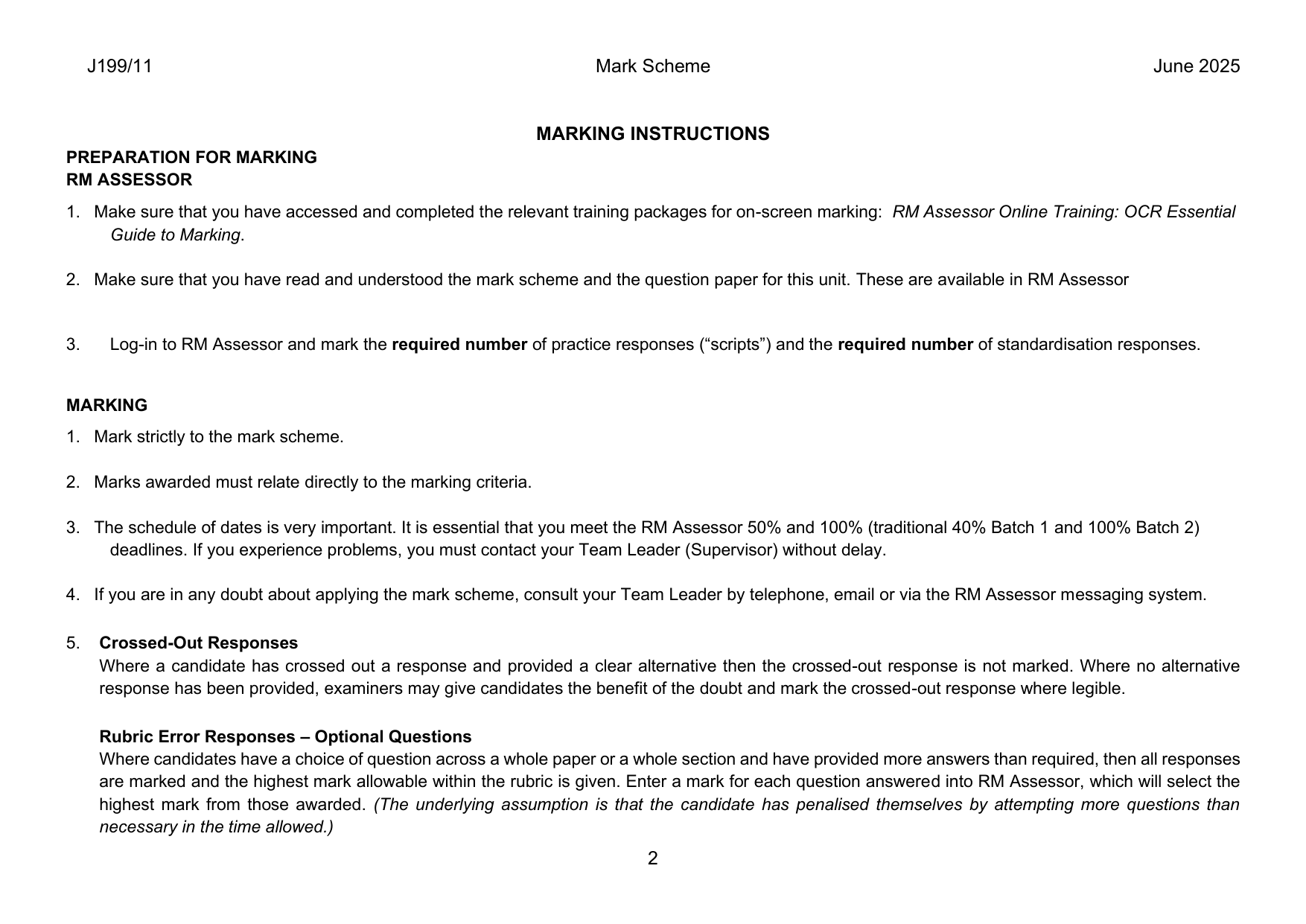OCR GCSE Classical Civilisation Paper 11 2025 Mark Scheme IMG-3