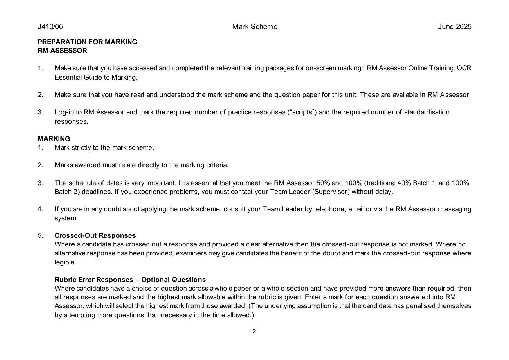 OCR GCSE History Paper 6 June 2025 mark scheme IMG-3