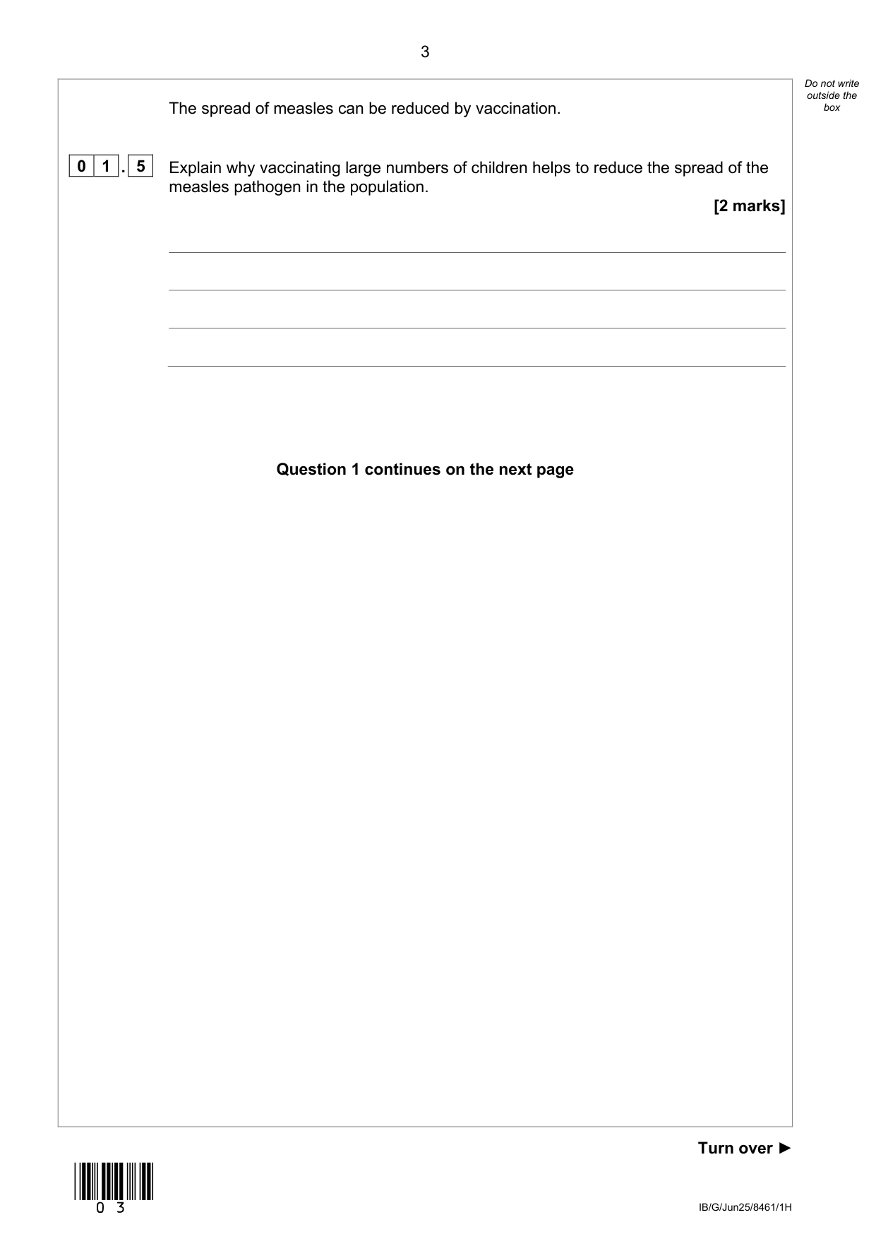 AQA GCSE Biology Paper 1 2025 Question Paper IMG-3