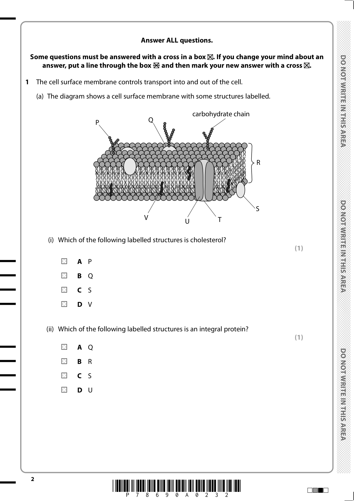 Pearson Edexcel AS Biology B Paper 2 2025 Question Paper