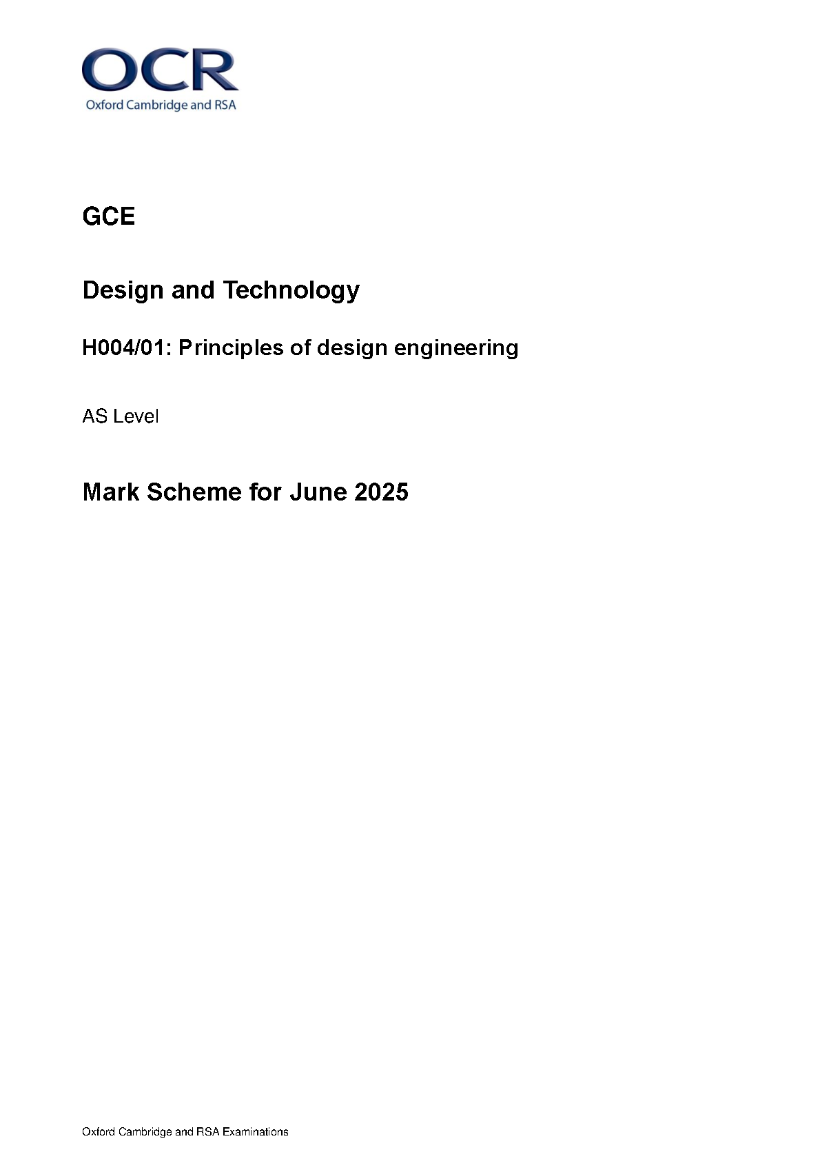 OCR A Level Design Engineering Paper 1 Mark Scheme IMG-1
