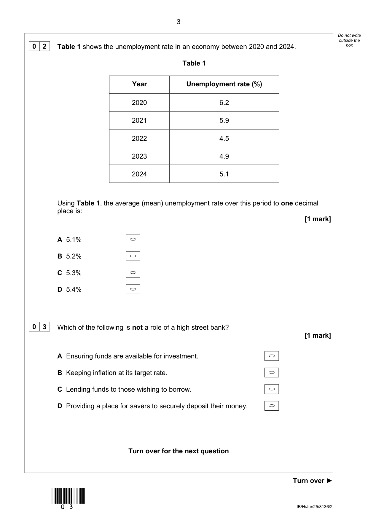 AQA GCSE Economics Paper 2 2025 QP PDF IMG-3