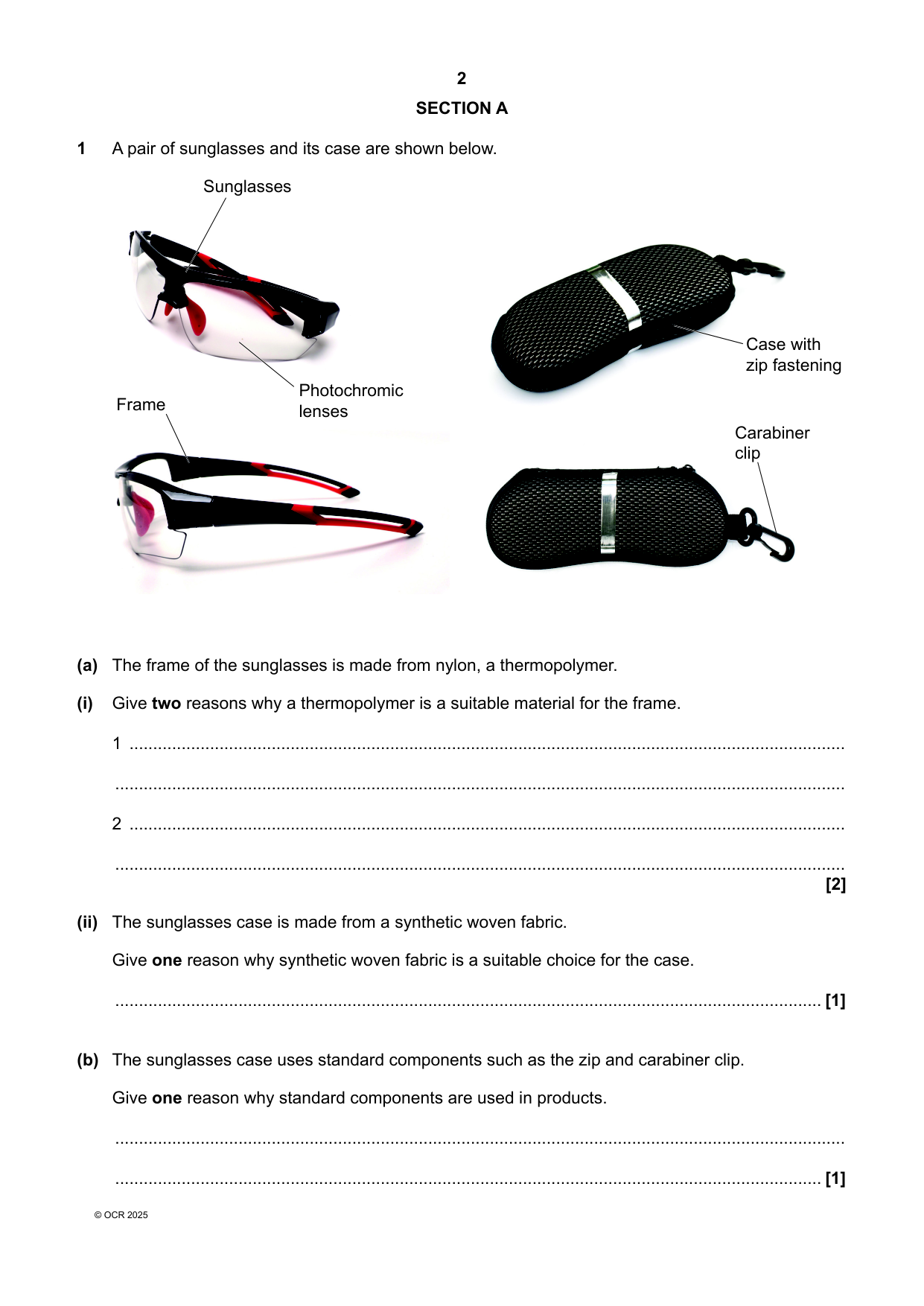 OCR GCSE Design Technology Paper 1 2025 Question Paper