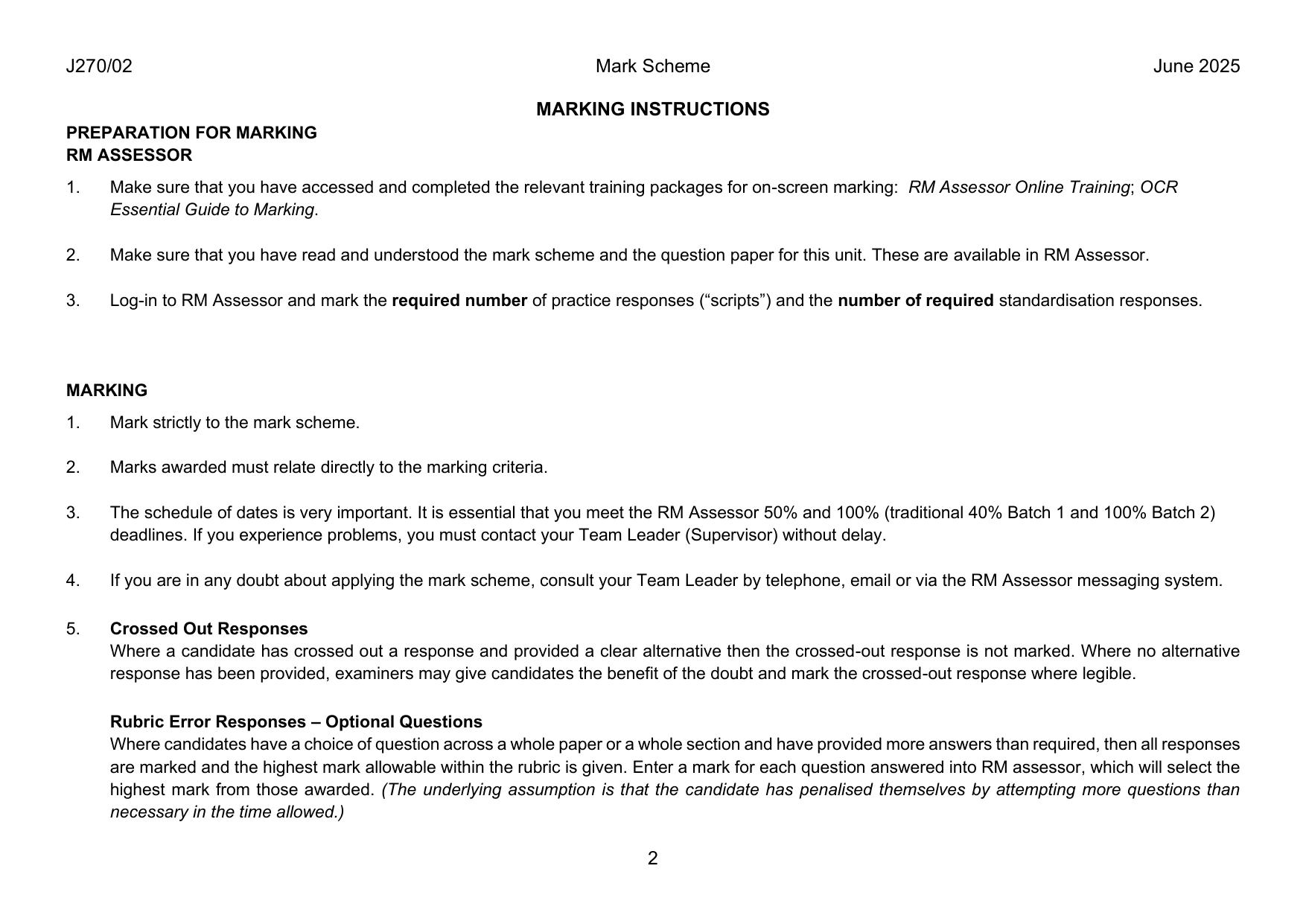 OCR GCSE Citizenship Studies Paper 2 2025 Mark Scheme IMG-3