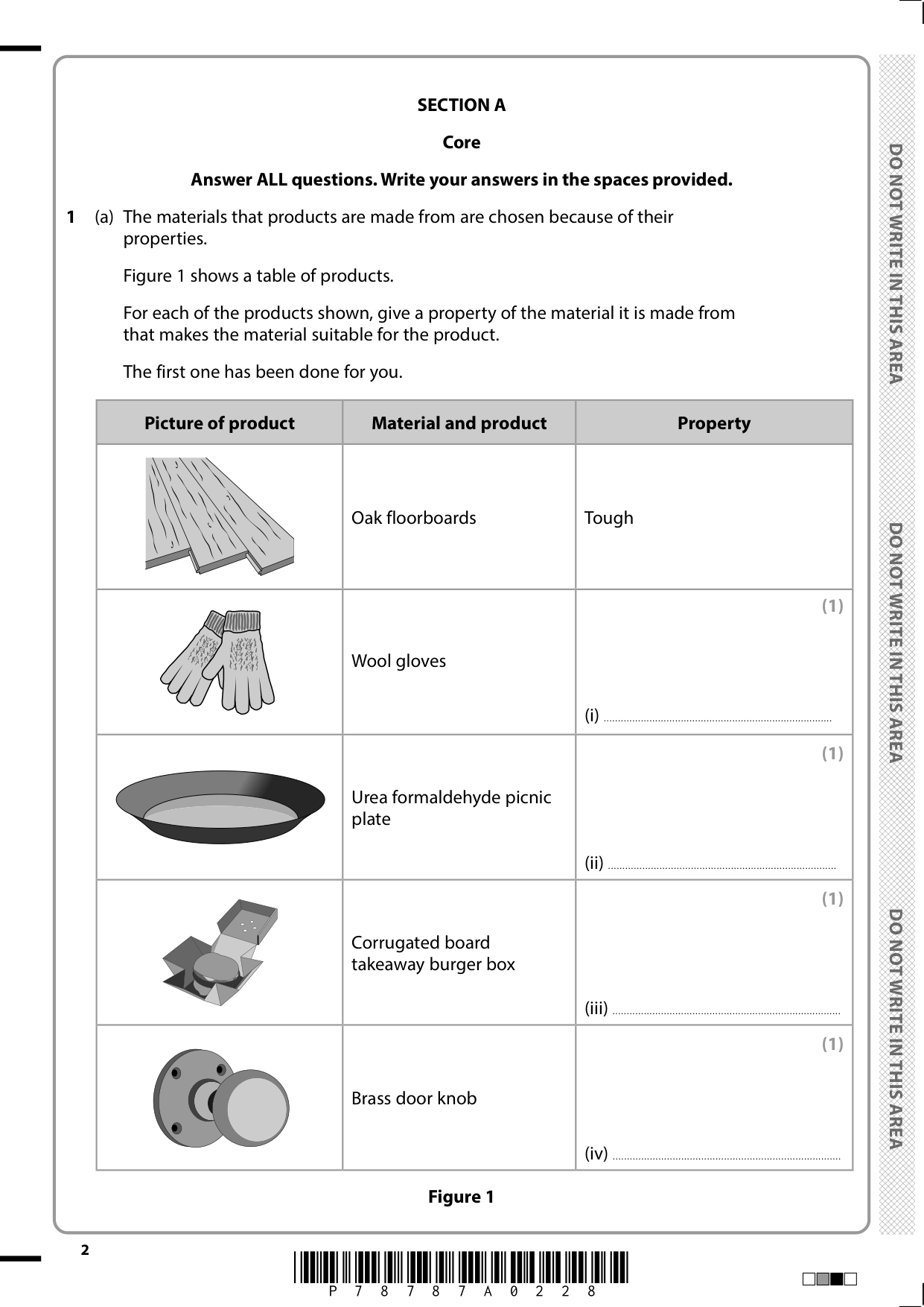 Pearson Edexcel GCSE Design and Technology Paper 1D 2025 QP