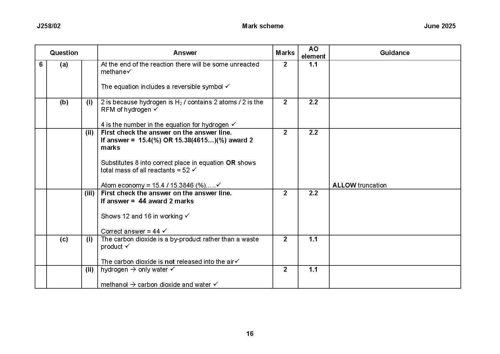 OCR GCSE Chemistry B Paper 2 2025 Mark Scheme IMG-1