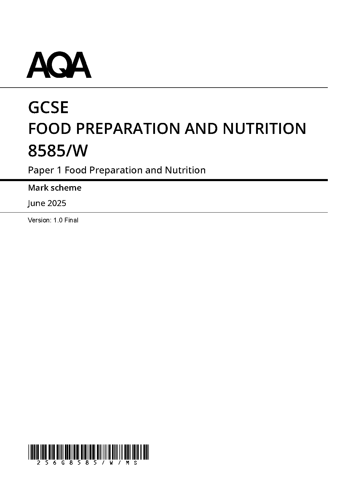 AQA GCSE Food Preparation and Nutrition 2025 Paper 1 MS IMG-1