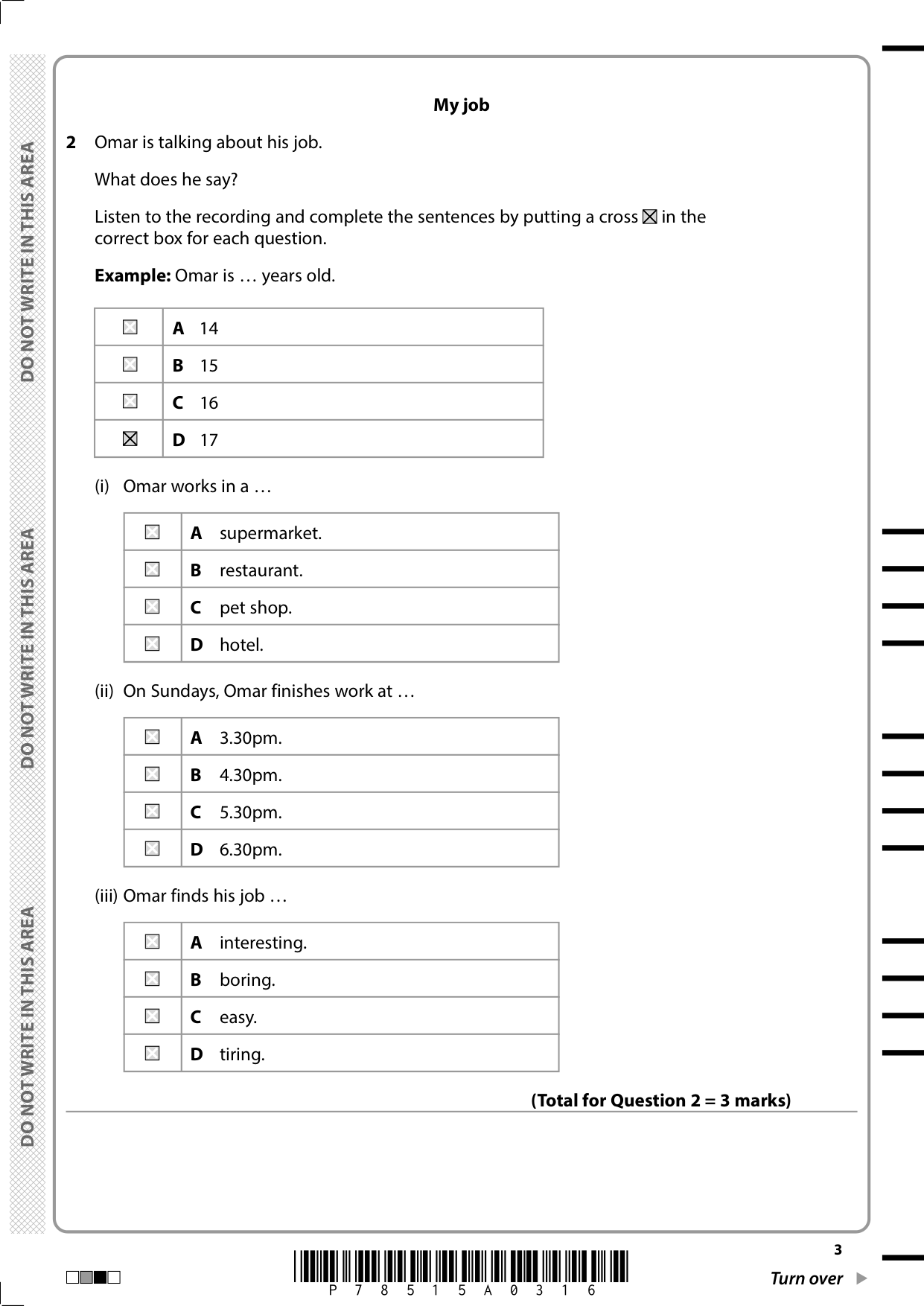 Pearson Edexcel GCSE Italian 2025 Paper 1F Question Paper IMG-3