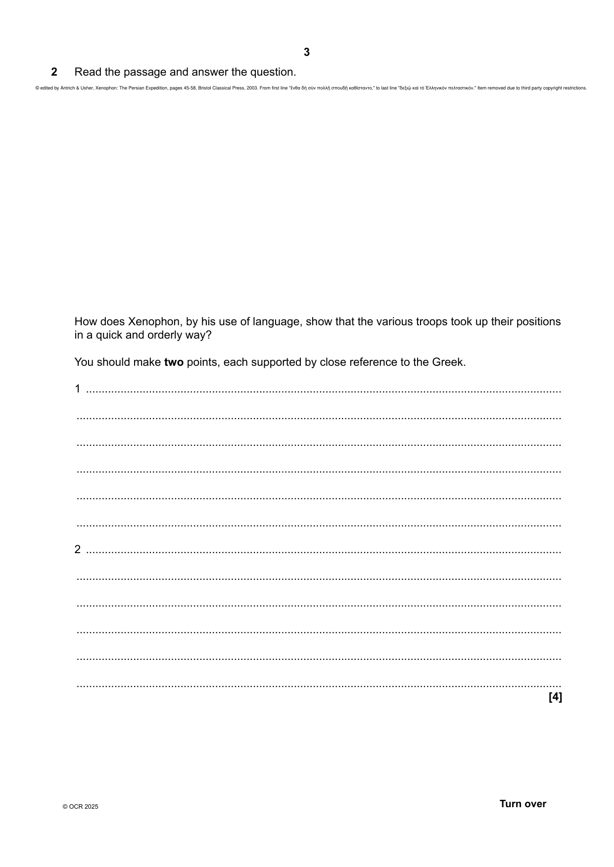 OCR GCSE Classical Greek Paper 3 2025 Question Paper IMG-3