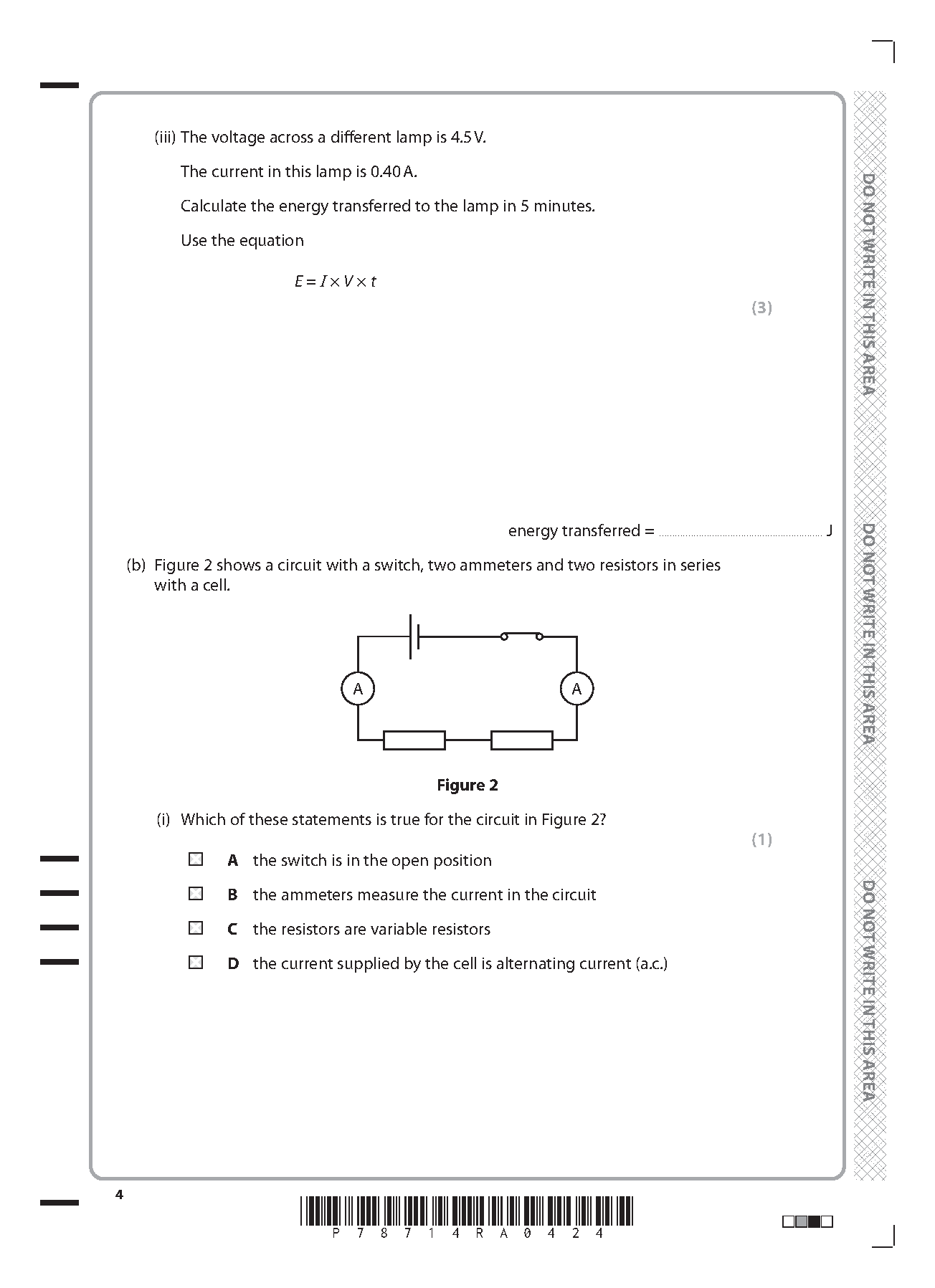 Pearson Edexcel GCSE Combined Science Higher Paper 3 2025 MS