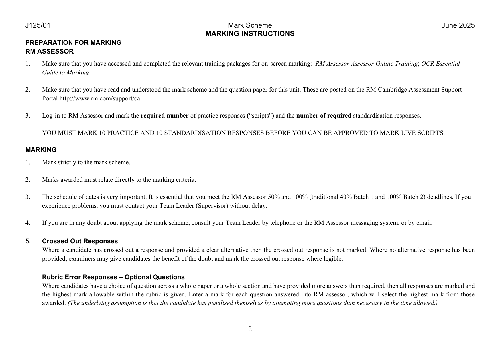 OCR GCSE Religious Studies Short Course Paper 1 2025 MS IMG-3