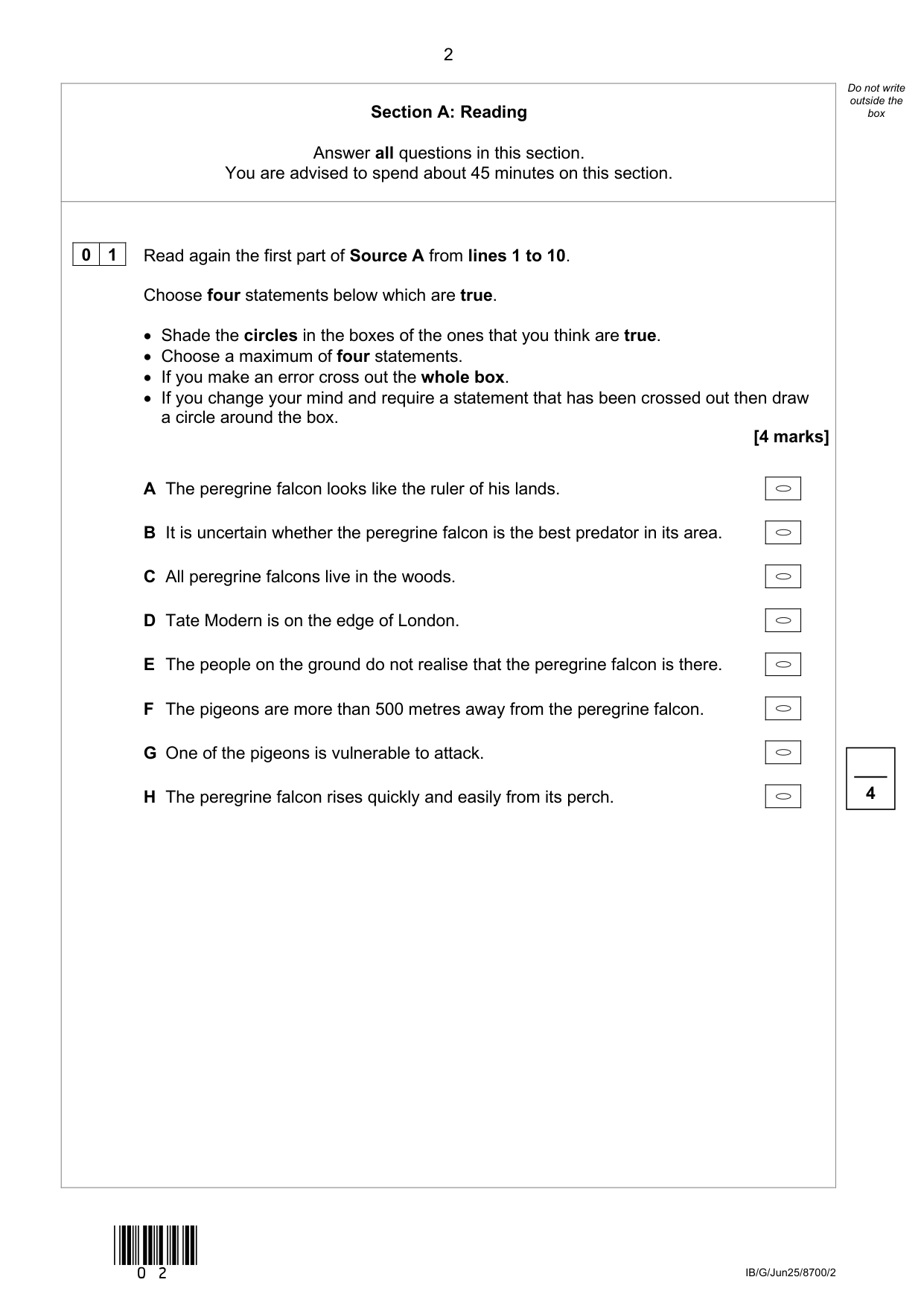 AQA GCSE English Language Paper 2 2025 QP