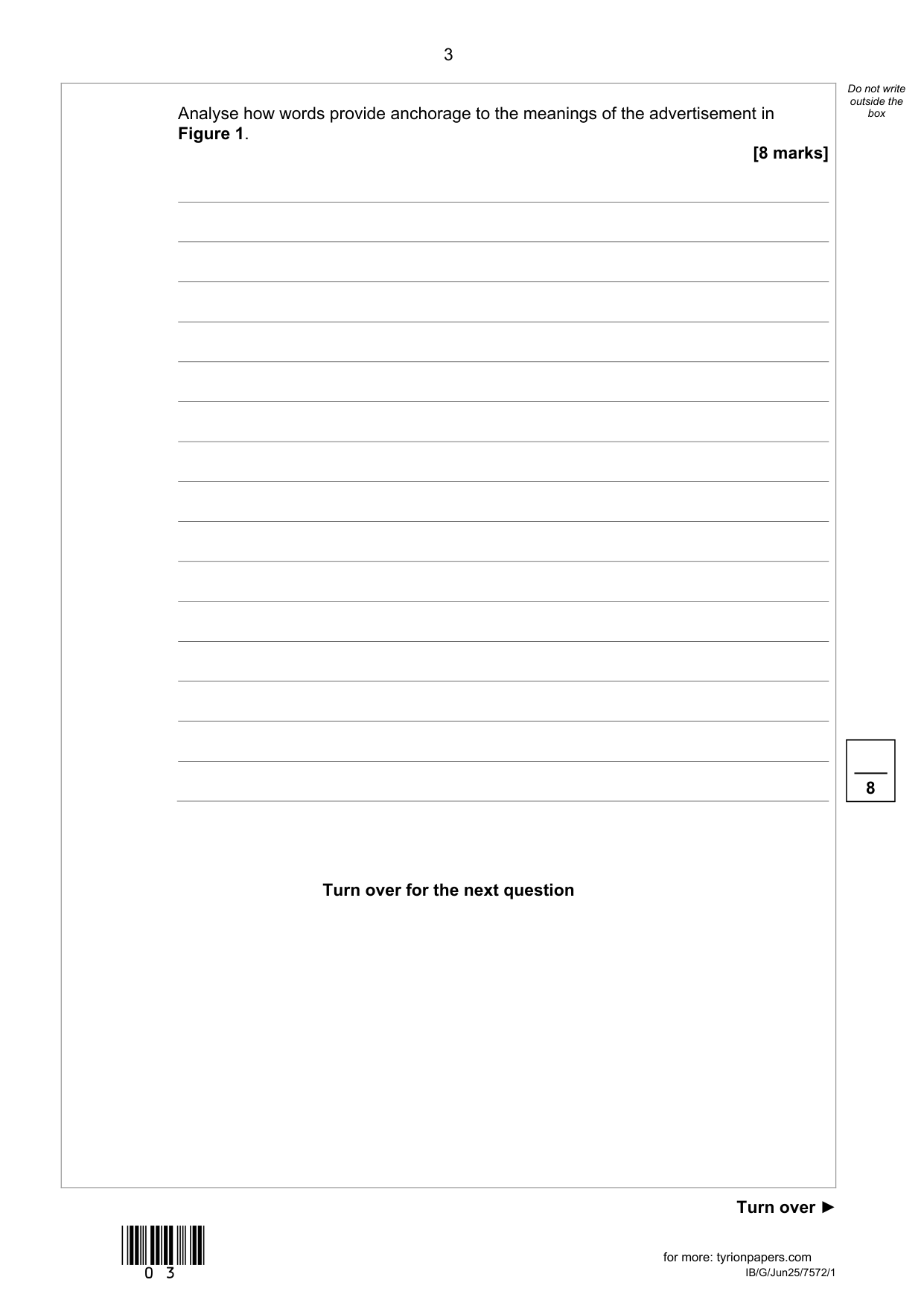 AQA GCSE Geography Paper 3 2025 Mark Scheme PDF IMG-3